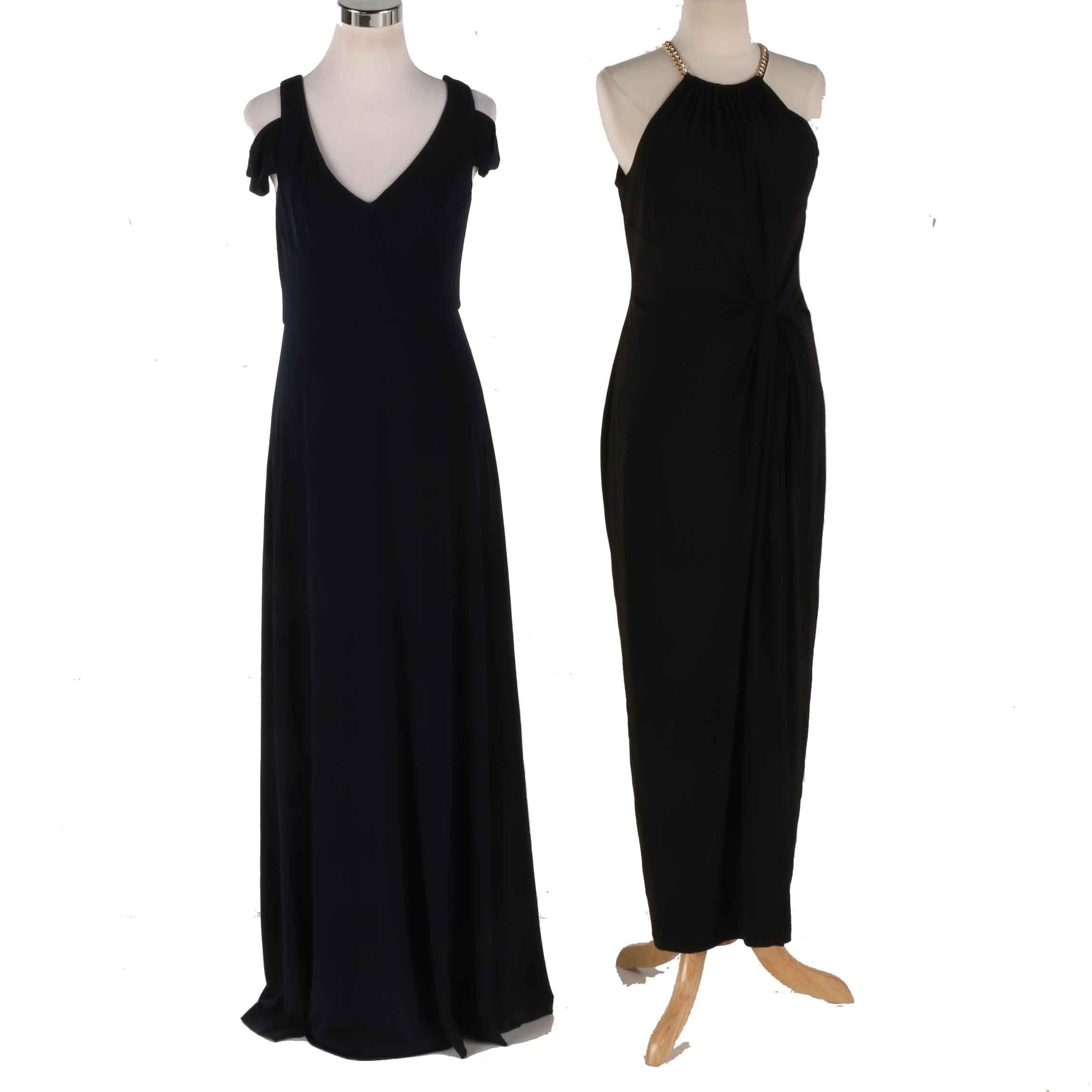 calvin klein navy gown