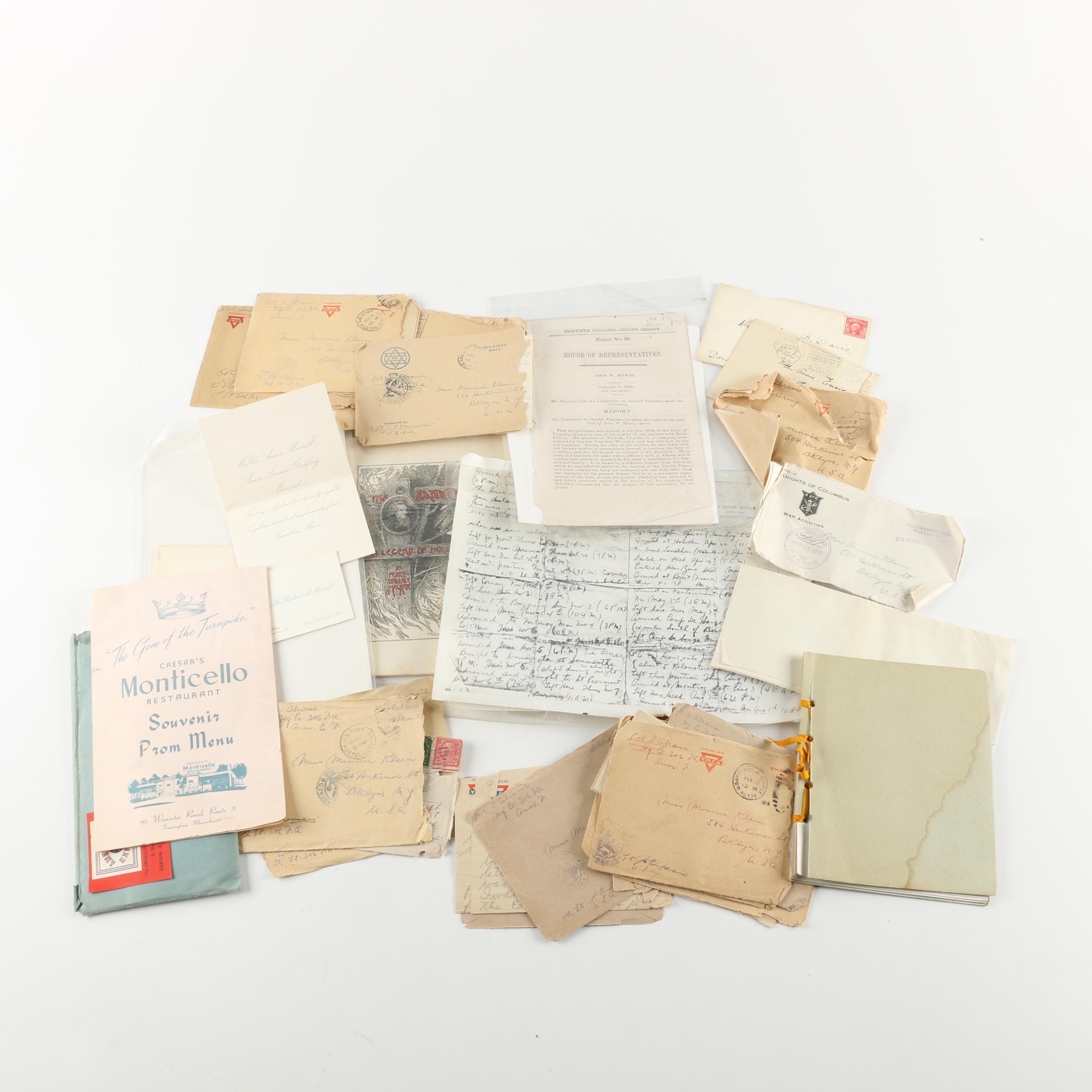 Collection of Vintage Paper Ephemera EBTH