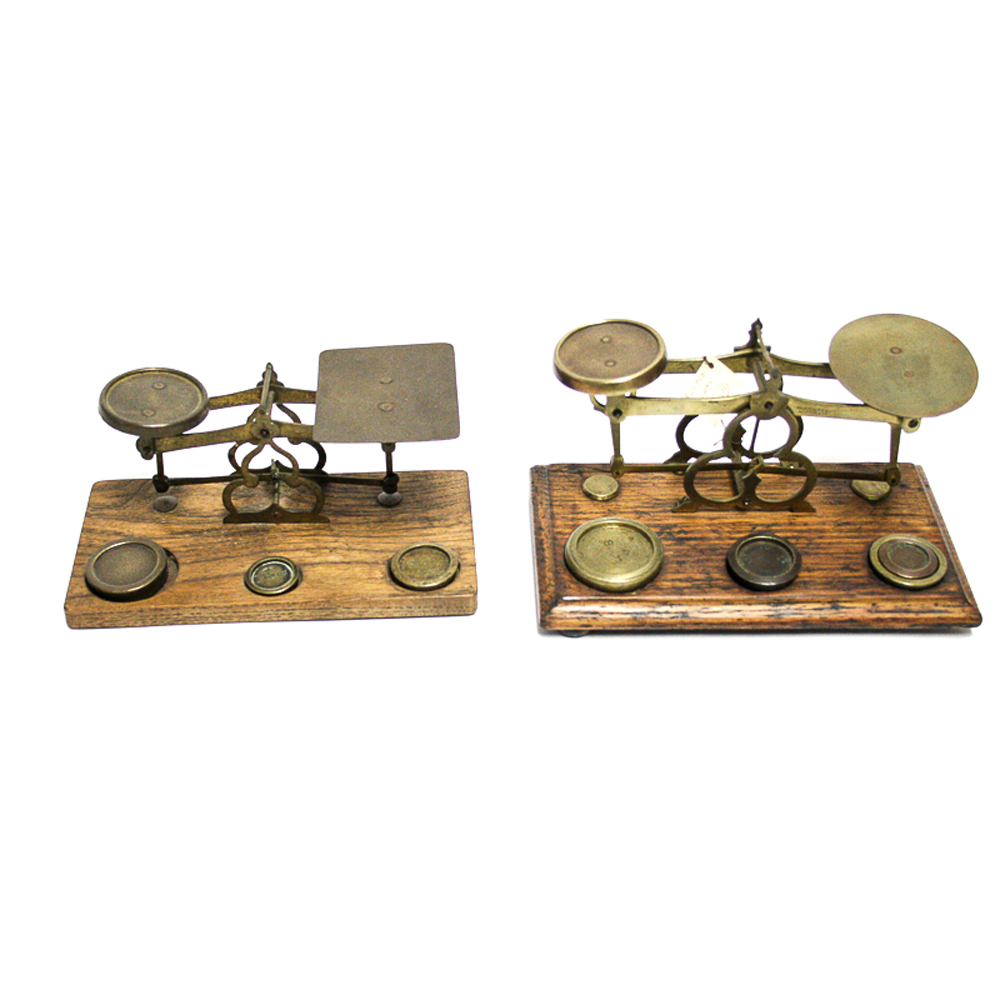Vintage Postal Balance Scales With Weights EBTH