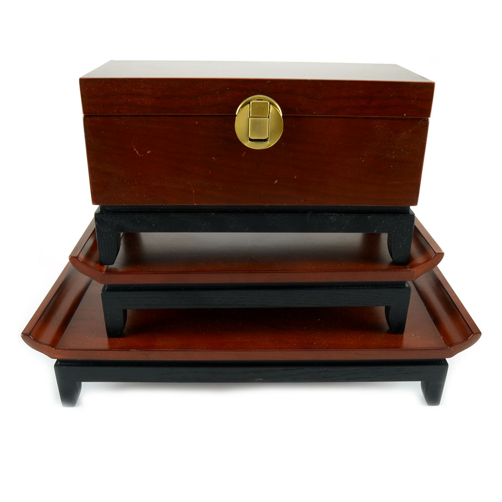 Bombay Company Decorative Wood Trays and Box EBTH