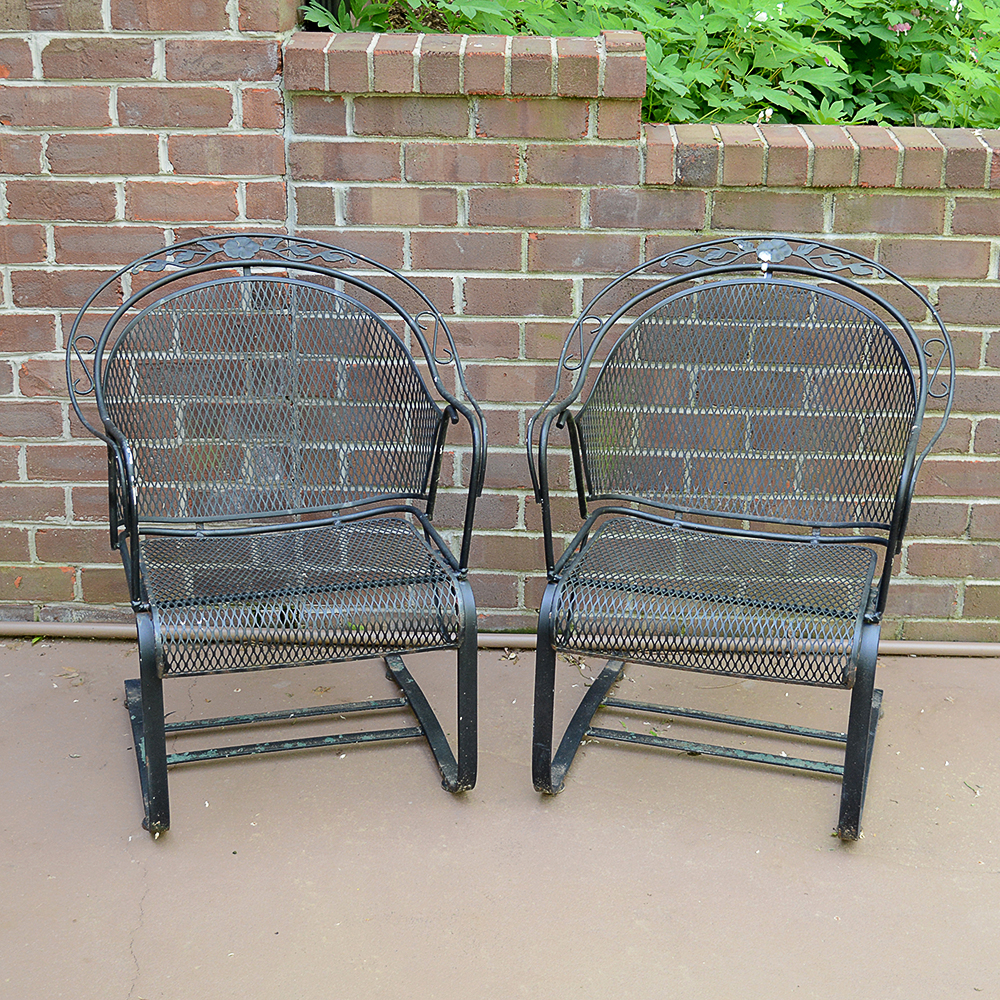 Black Wrought Iron Patio Chairs EBTH