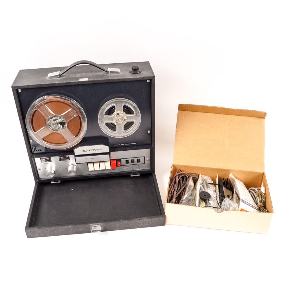 Masterwork ReeltoReel Tape Recorder and Accessories EBTH