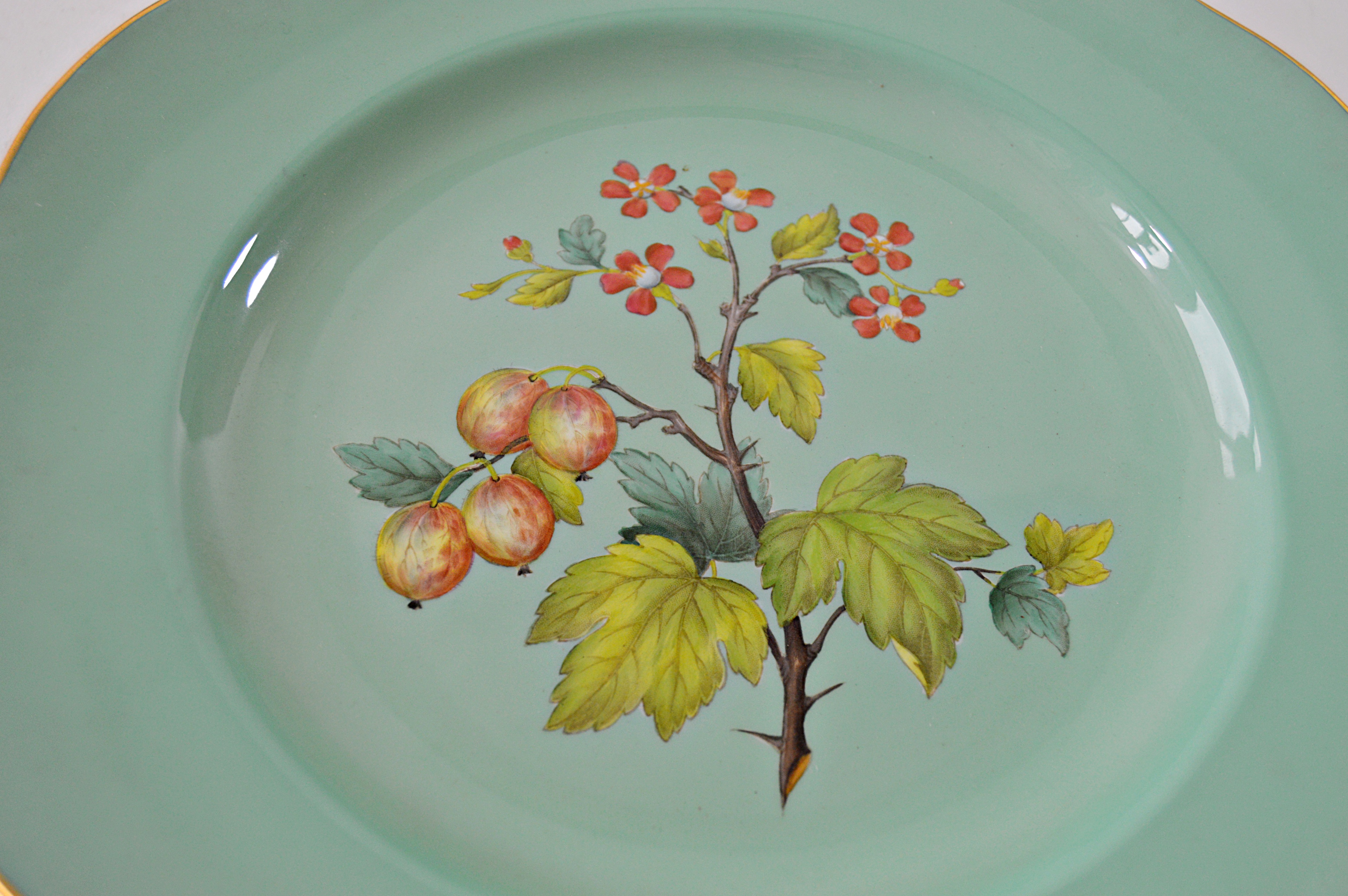 Set of Eight Vintage English Copeland Spode Fruit Themed Plates EBTH