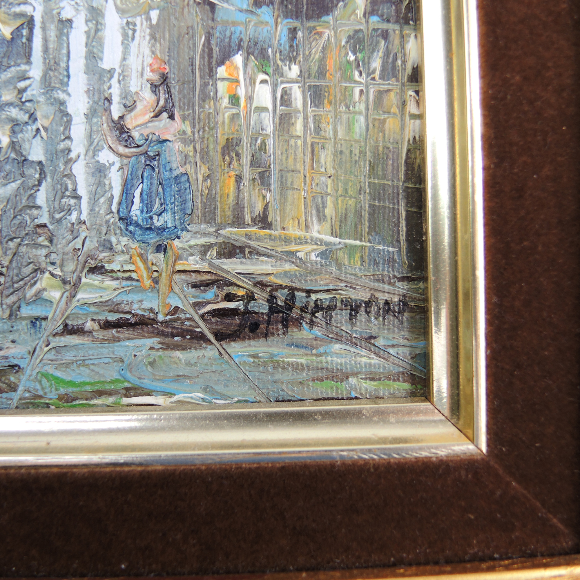 J Hinton Oil Painting of a Parisian Scene EBTH