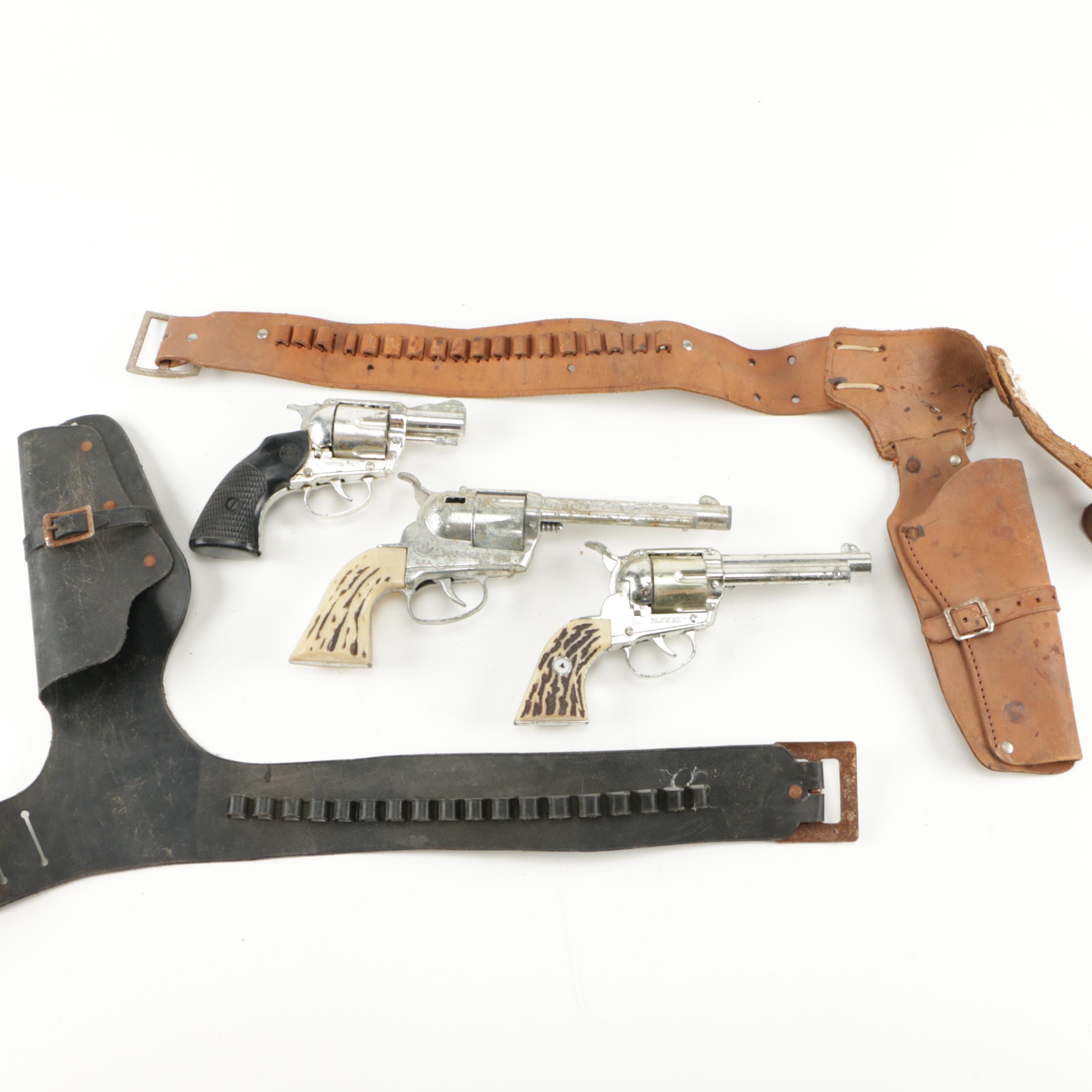 Mattel Vintage Toy Revolvers With Gun Belts EBTH