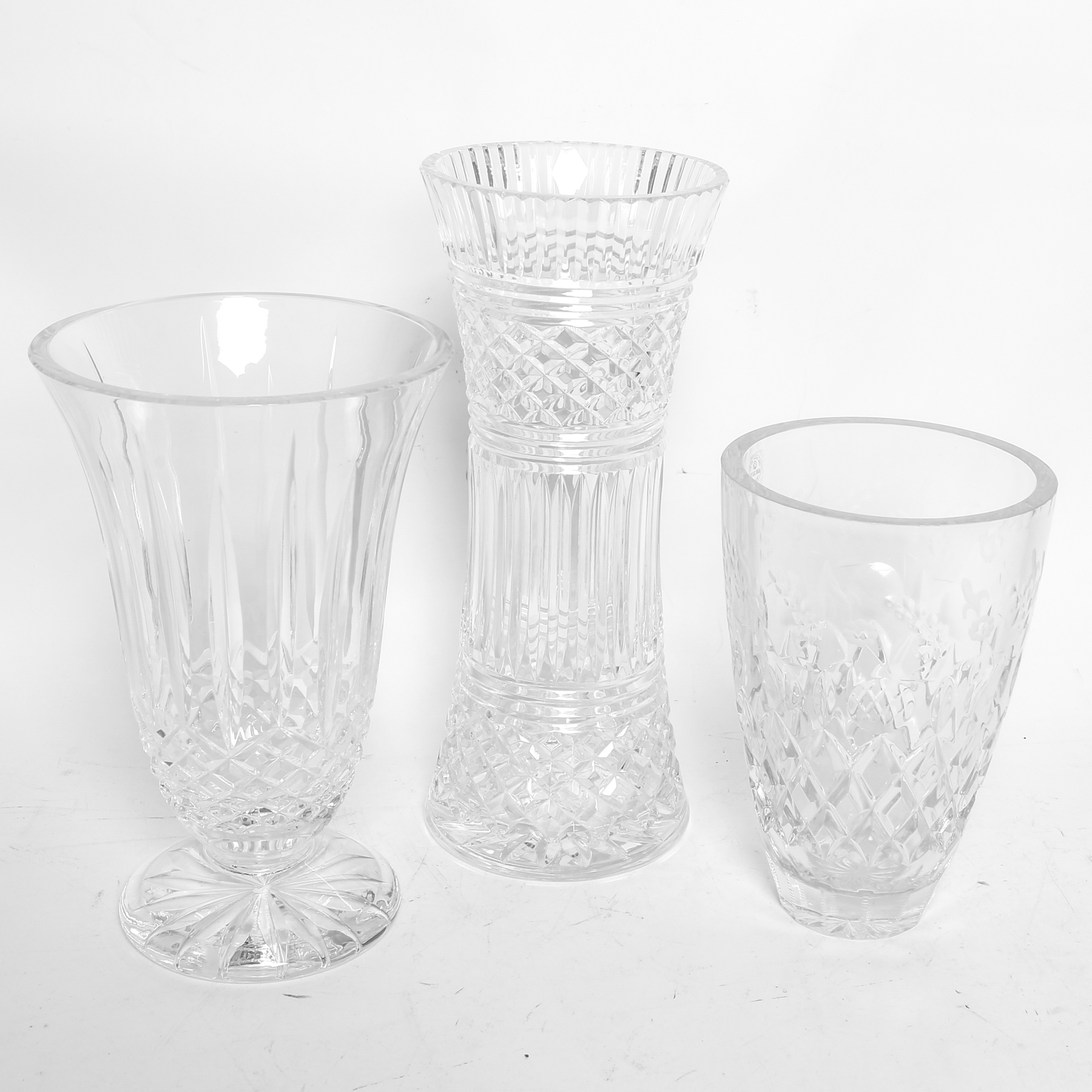 Three Crystal Vases EBTH