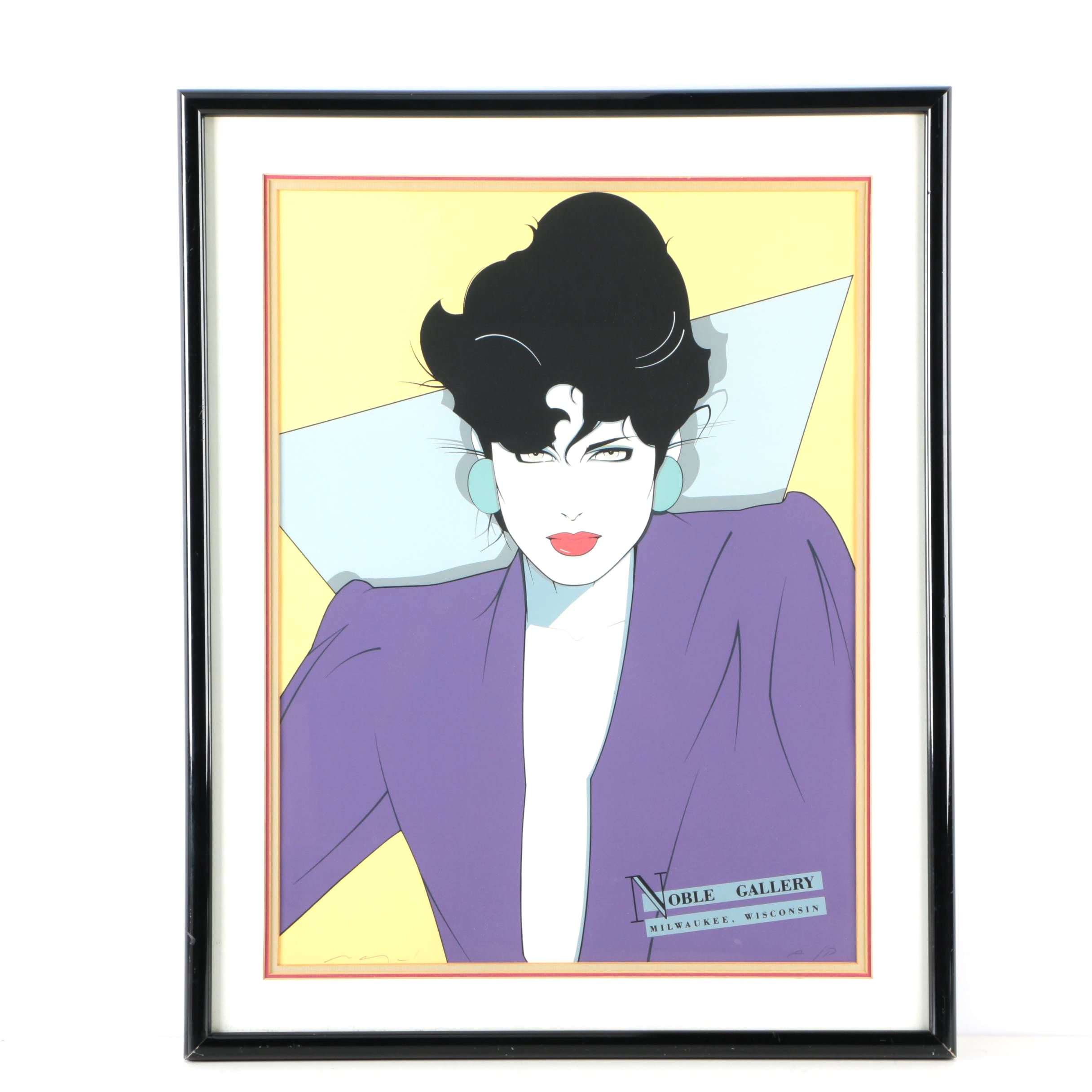 Patrick Nagel Artist Proof Serigraph Print On Paper Noble Gallery EBTH   File