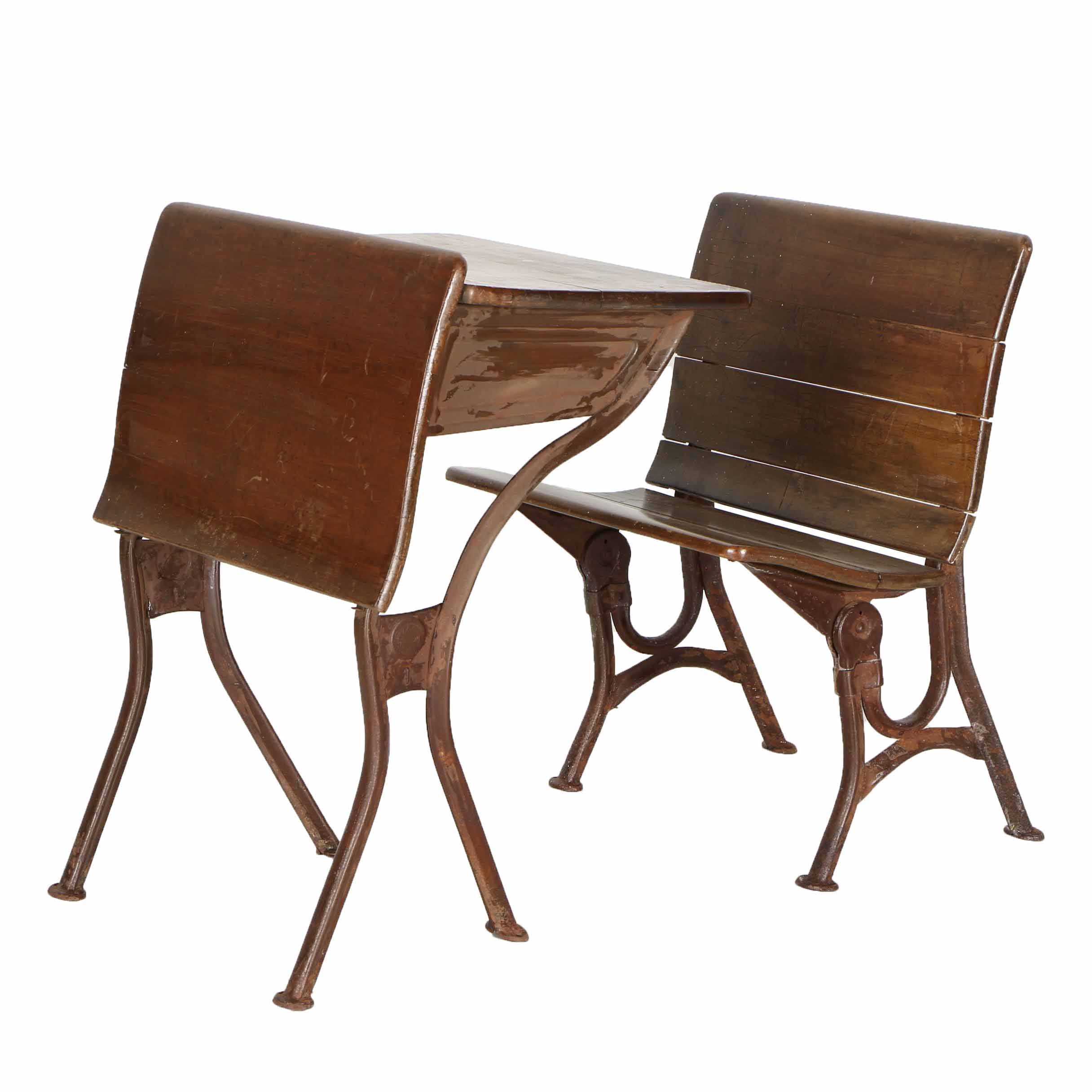 Antique Child S School Desk By American Seating Company And Chair