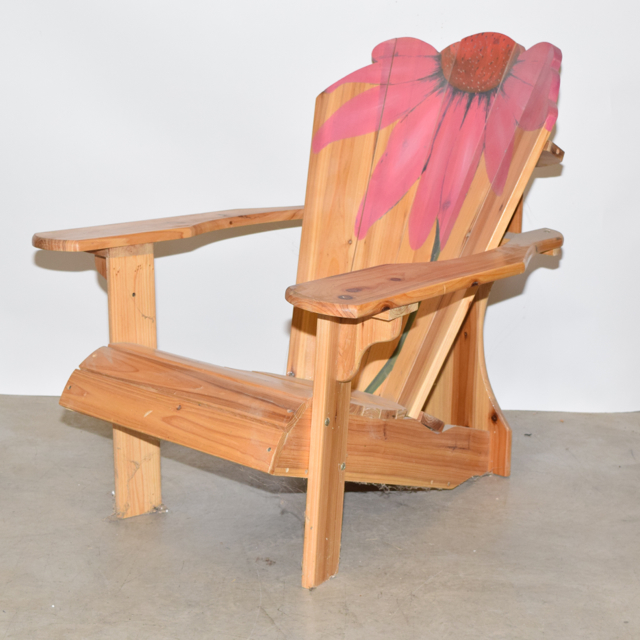 Hand Painted Pine Adirondack Chair EBTH