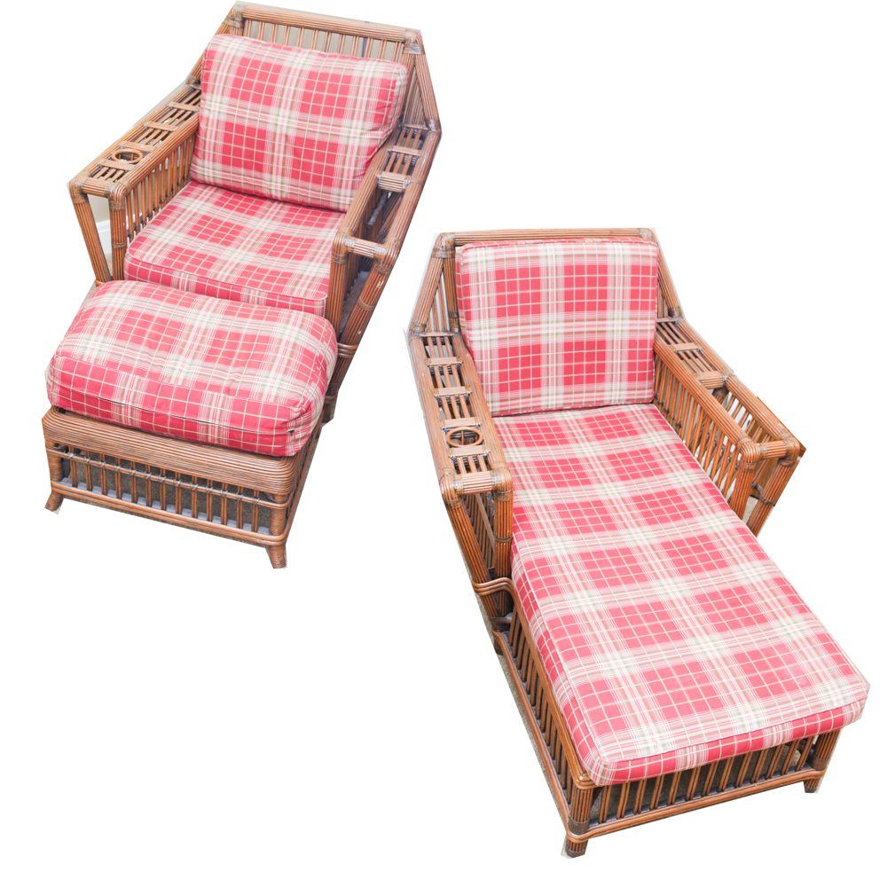 Bent Cane Patio Furniture Grouping EBTH