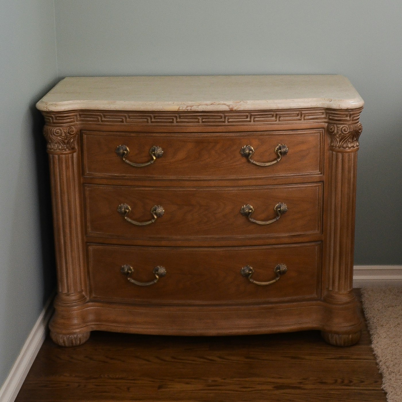 Contemporary ThreeDrawer Chest With Marble Top by Bernhardt EBTH