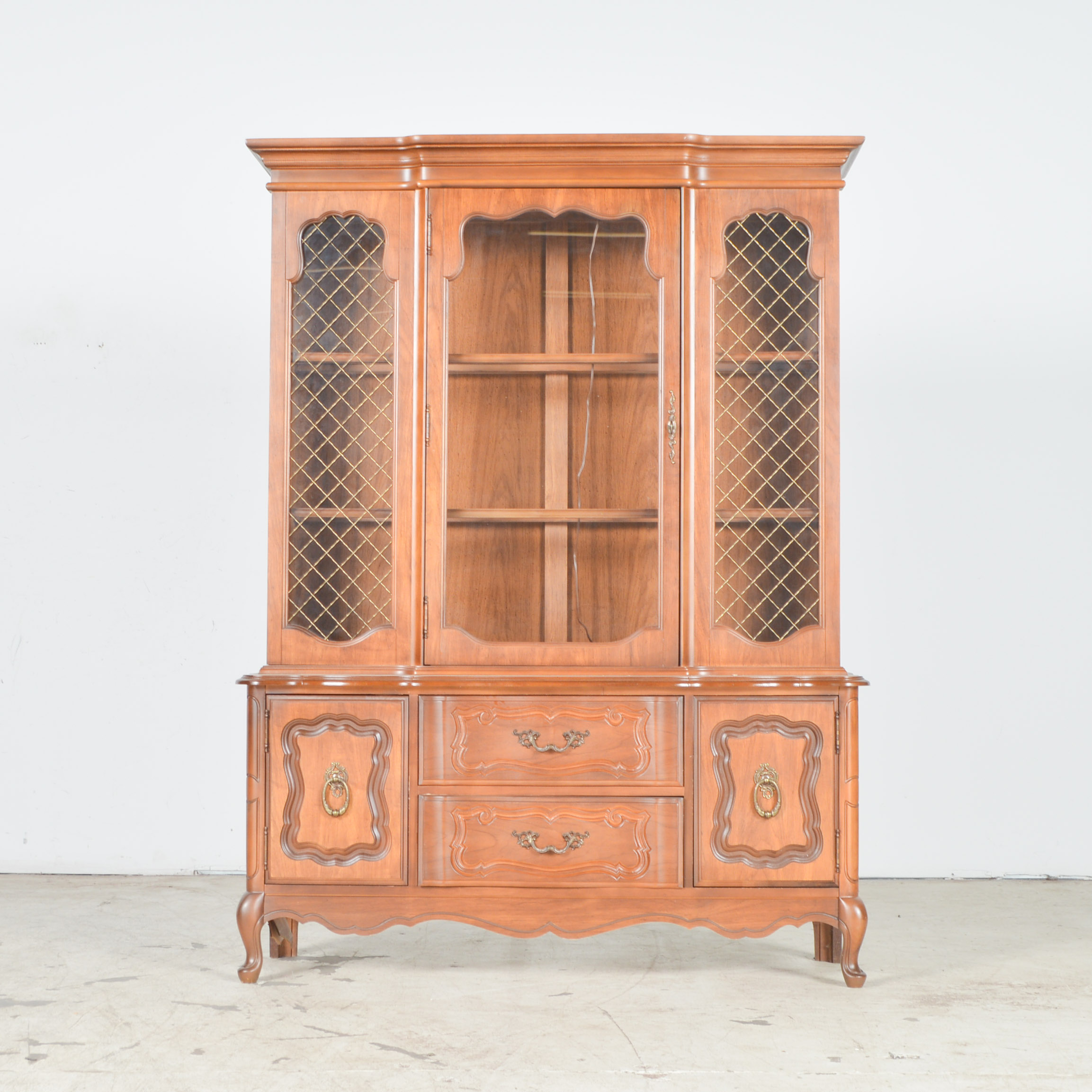 Bassett Furniture French Provincial Style Veneer China ...