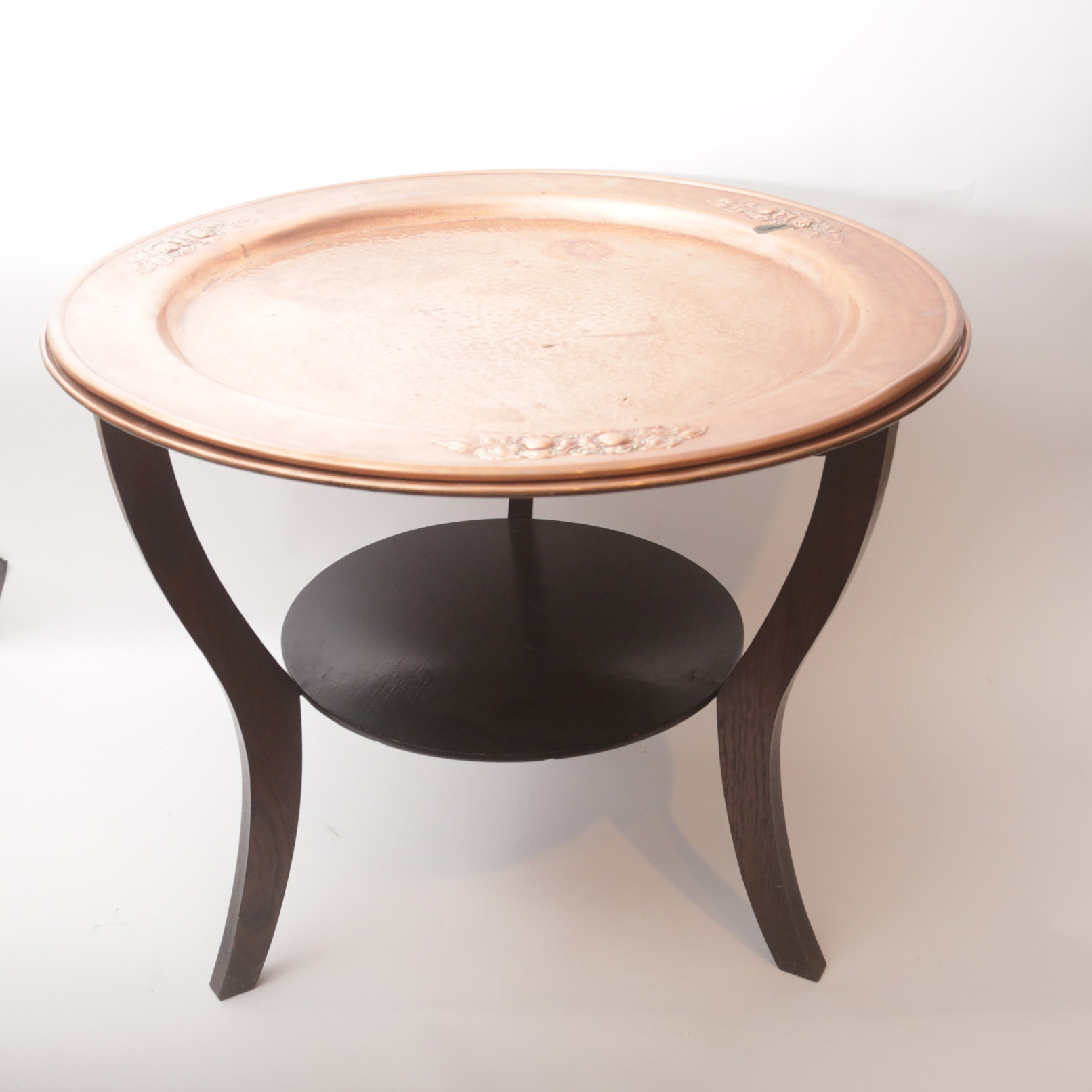 Two Copper Top Side Tables EBTH