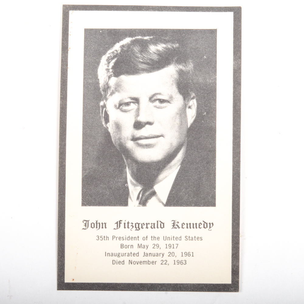 John F. Kennedy Prayer Card EBTH