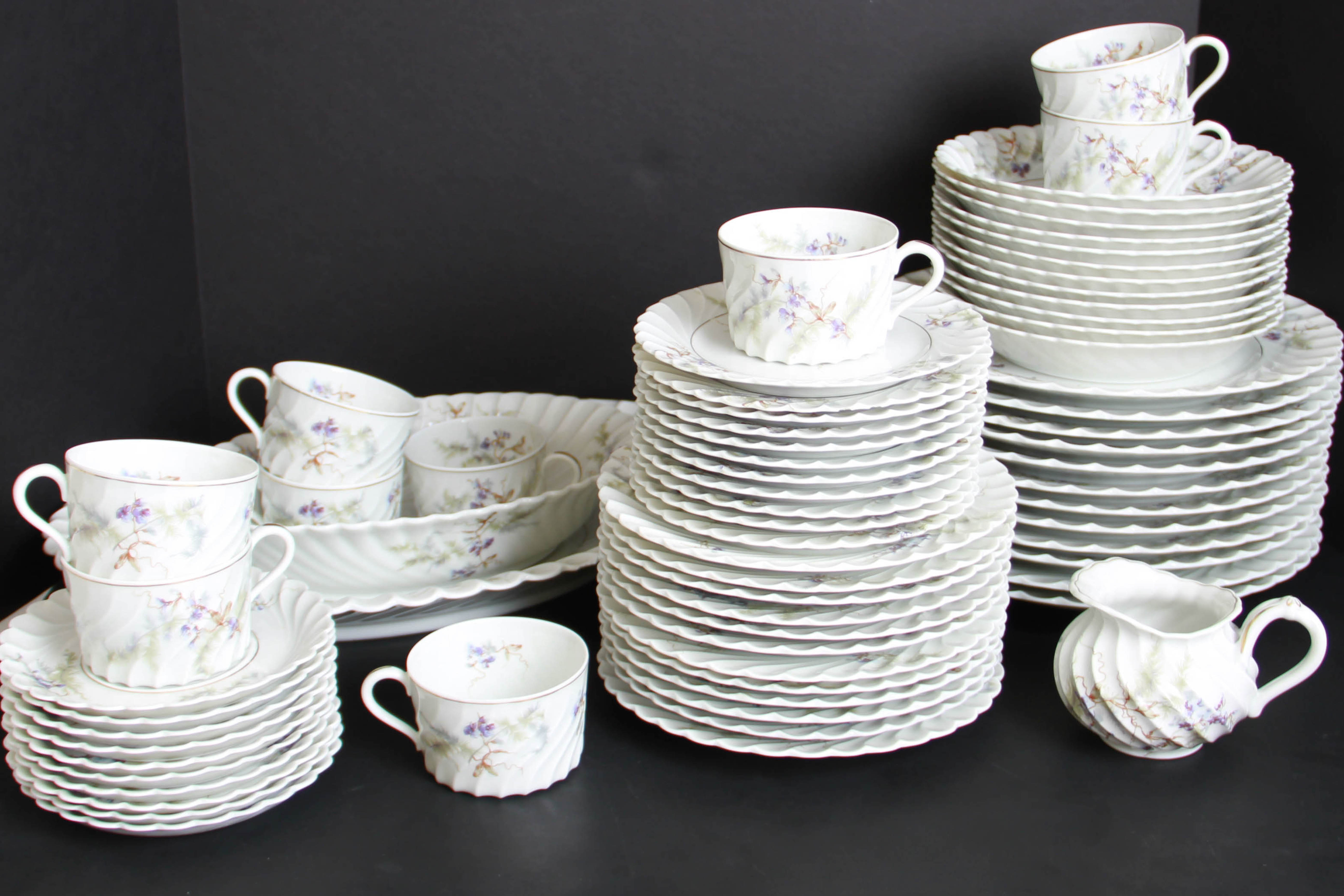 Large Set of Haviland Limoges "Orsay" China EBTH