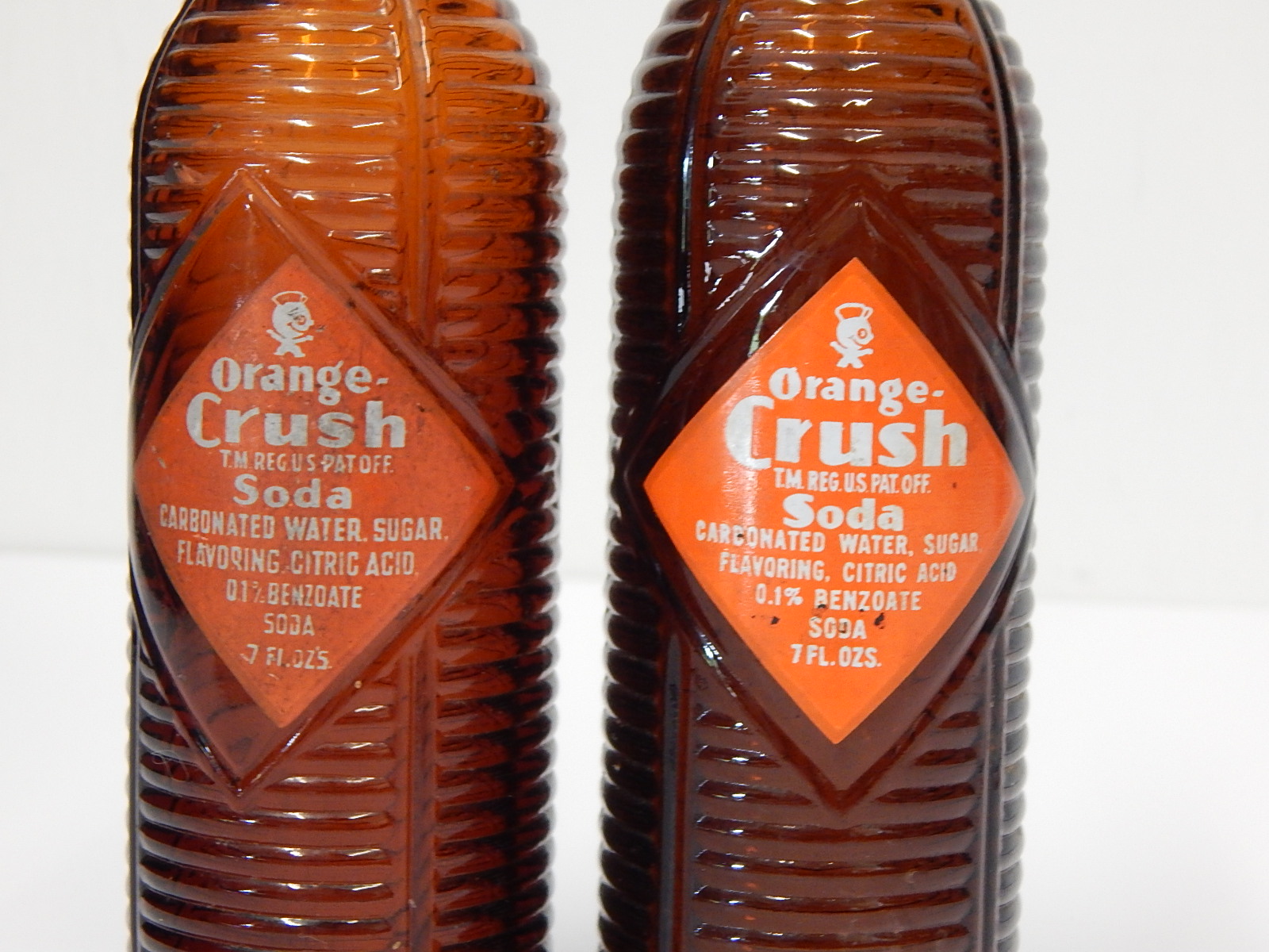 Two Vintage Orange Crush Glass Bottles EBTH