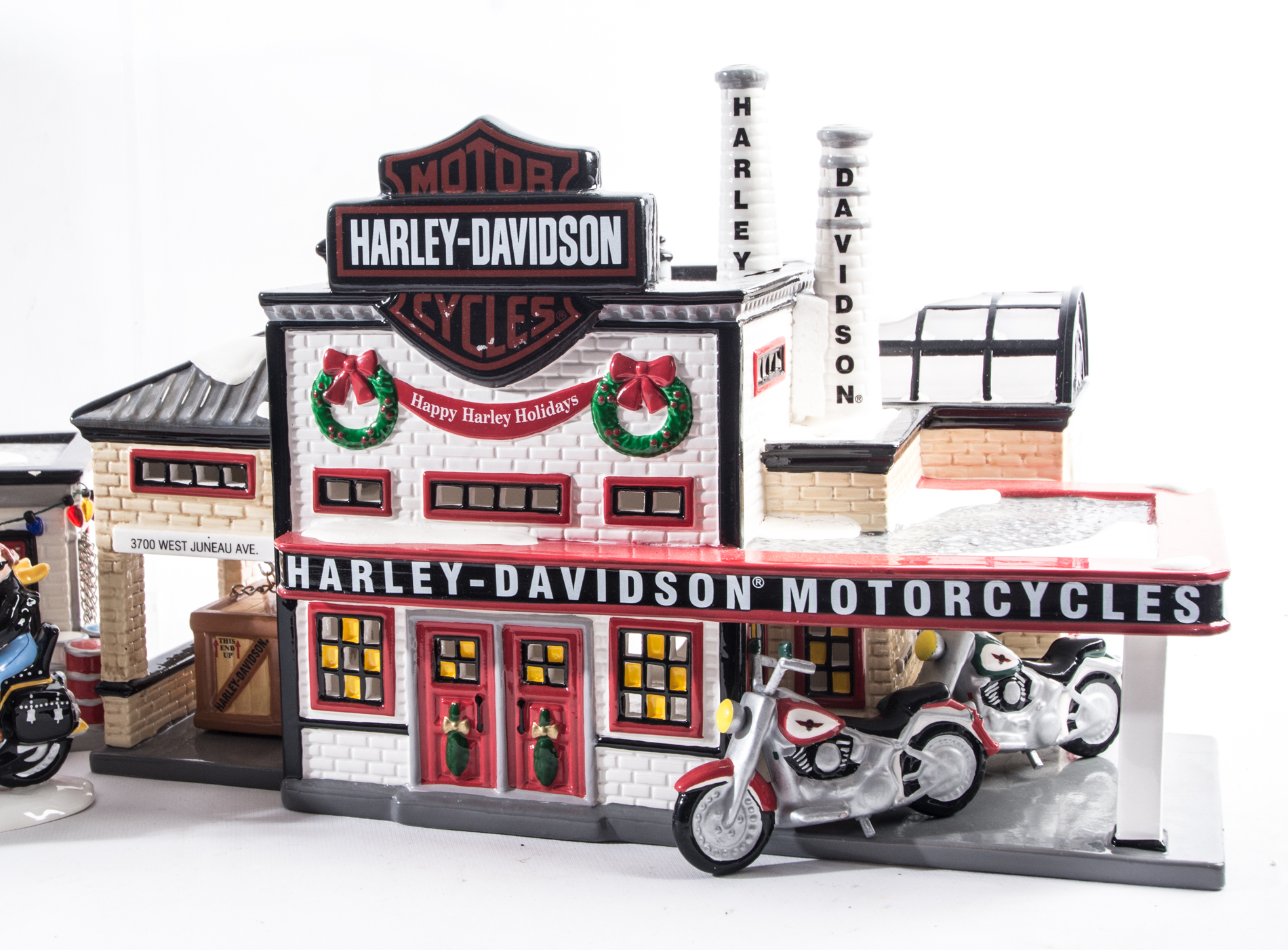Dept 56 "Snow Village" Ceramic Collection Featuring HarleyDavidson EBTH