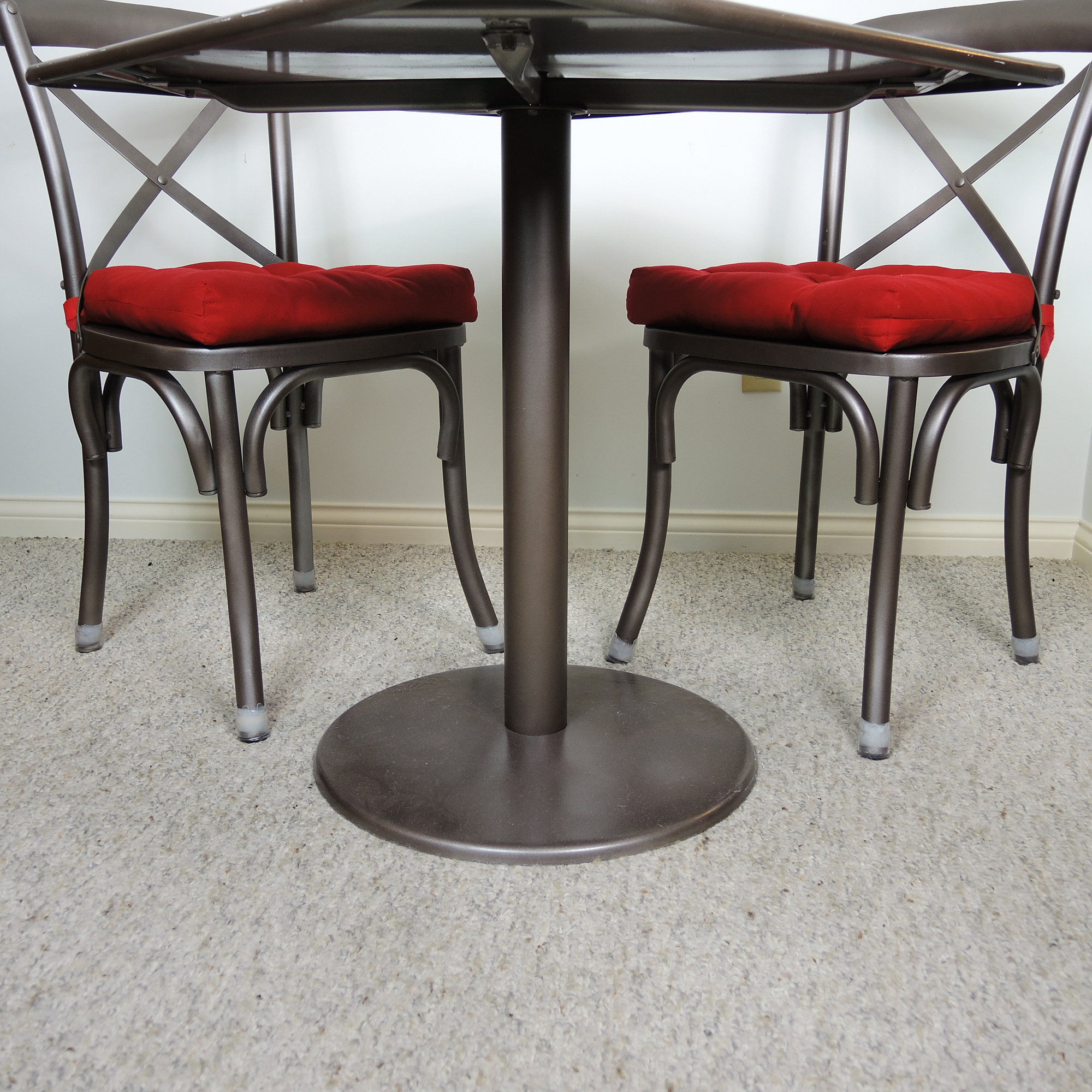 Metal BistroStyle Table With Two Chairs EBTH