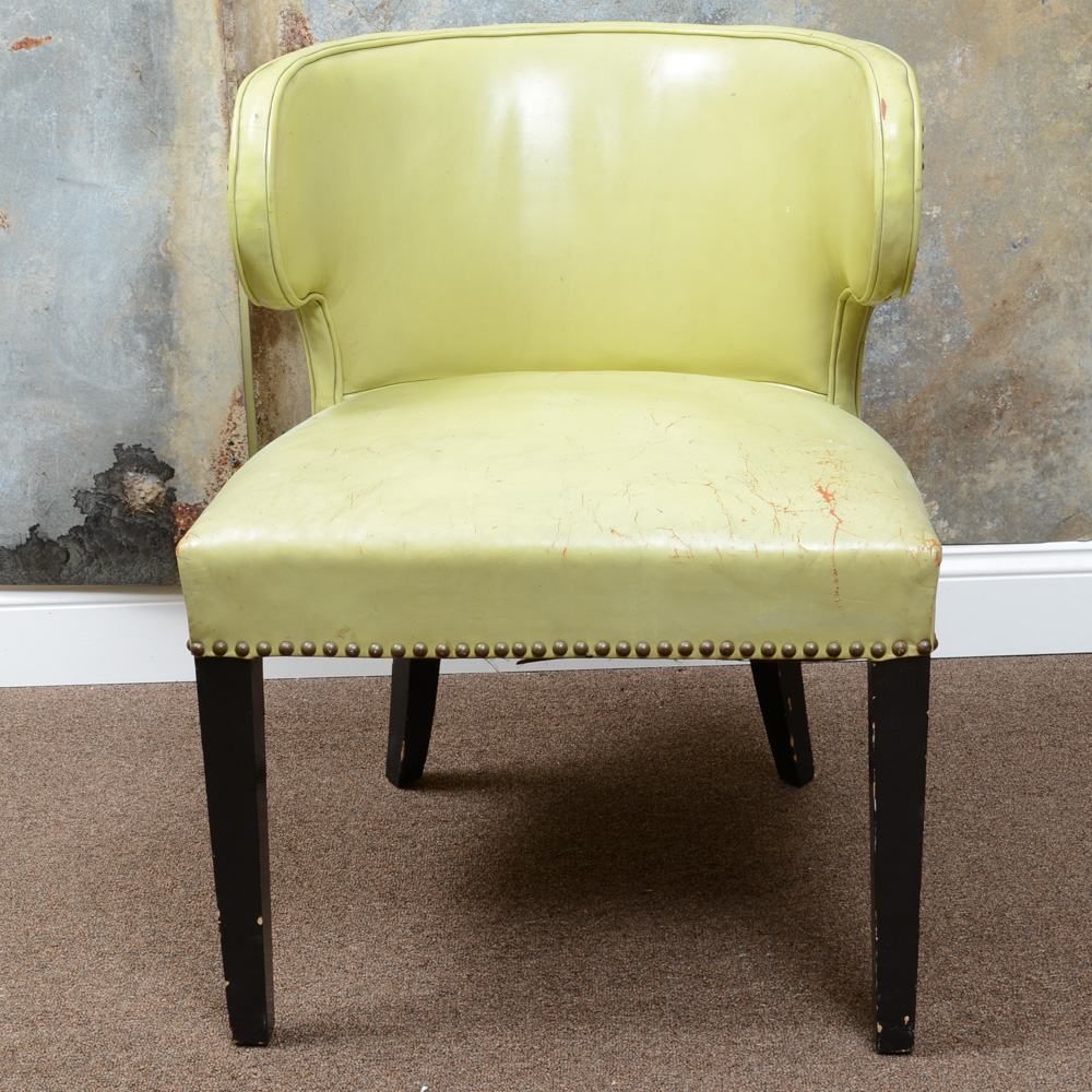 Mid Century Modern Green Leather Chairs EBTH