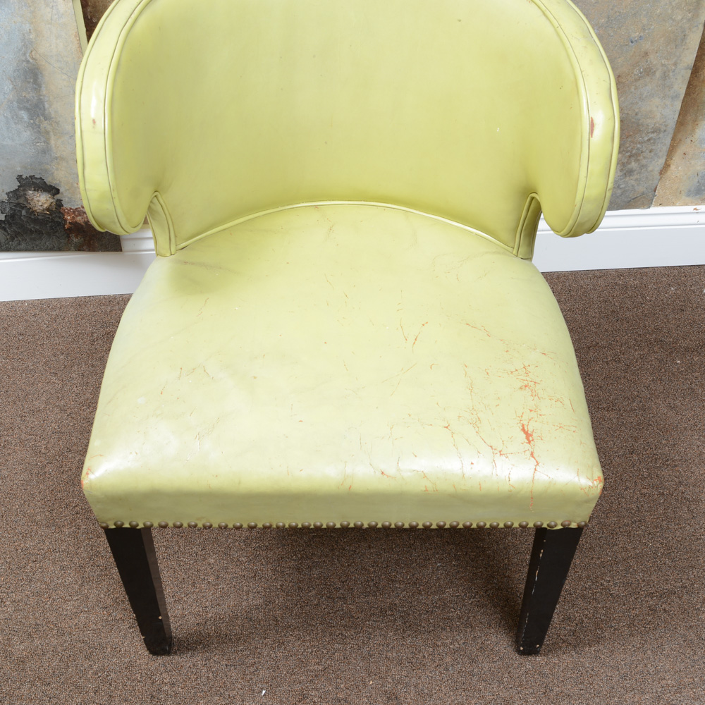 Mid Century Modern Green Leather Chairs EBTH