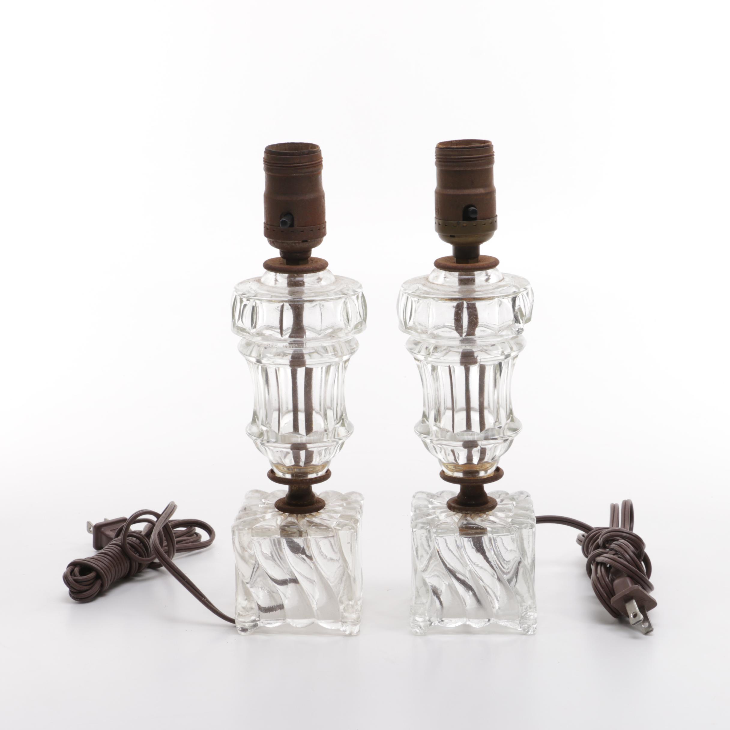 Vintage Glass Lamps Without Shades EBTH