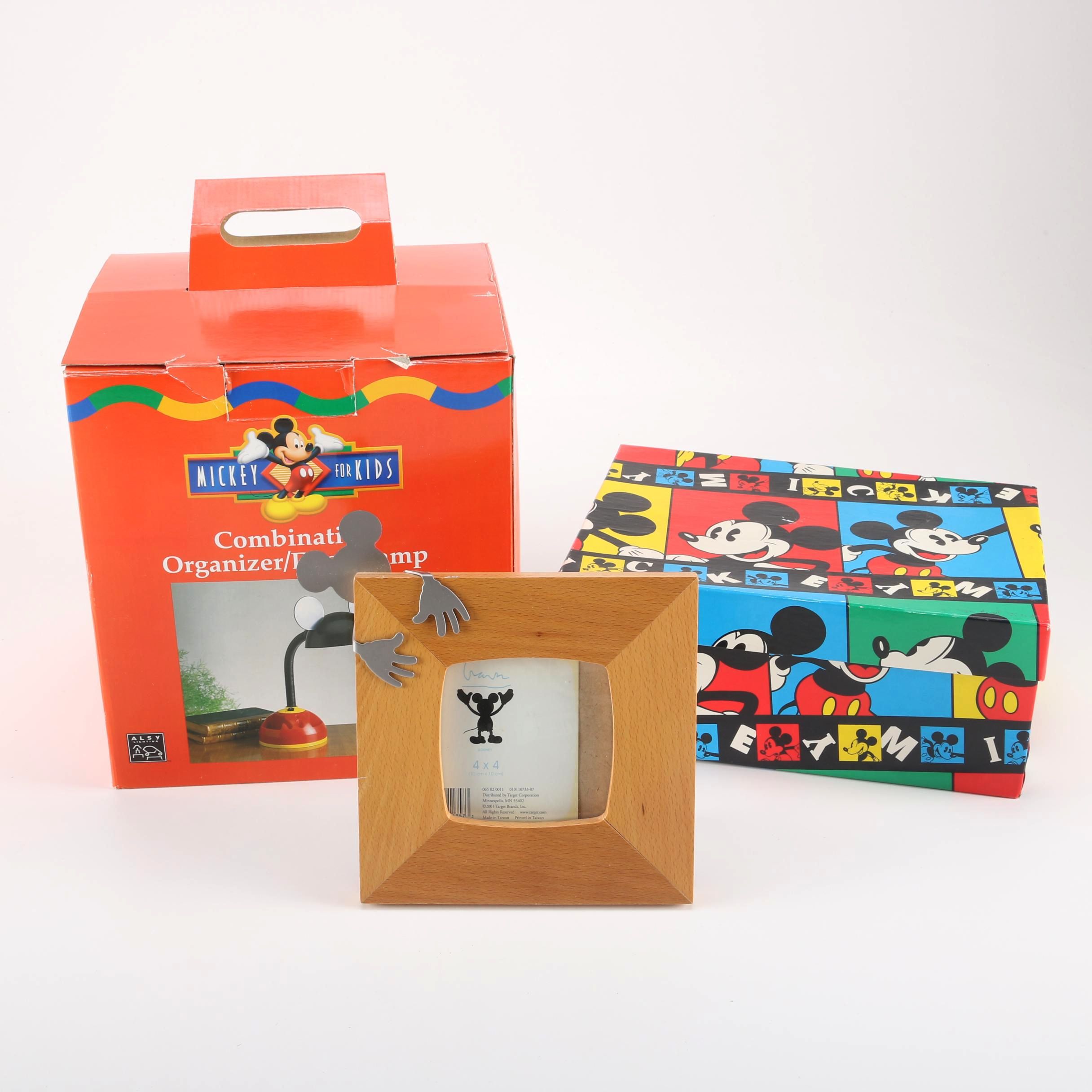 Mickey Mouse Desk Accessories Including Organizer Lamp Ebth
