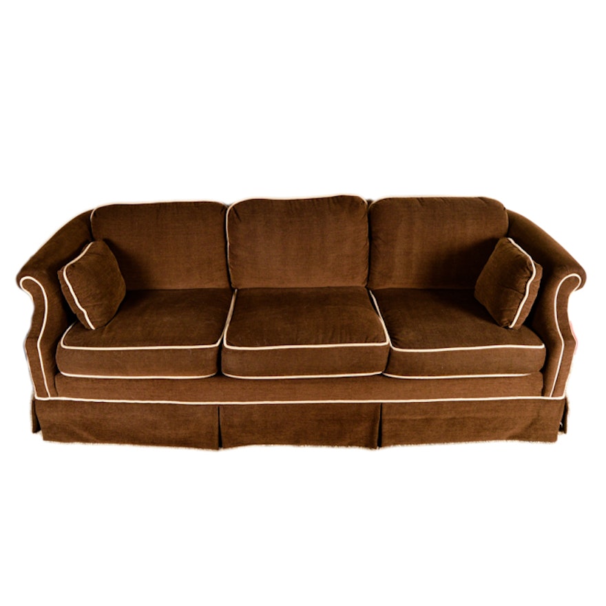 Lawson Sofa With Brown Upholstery Ebth Lawson Sofa With Brown Upholstery