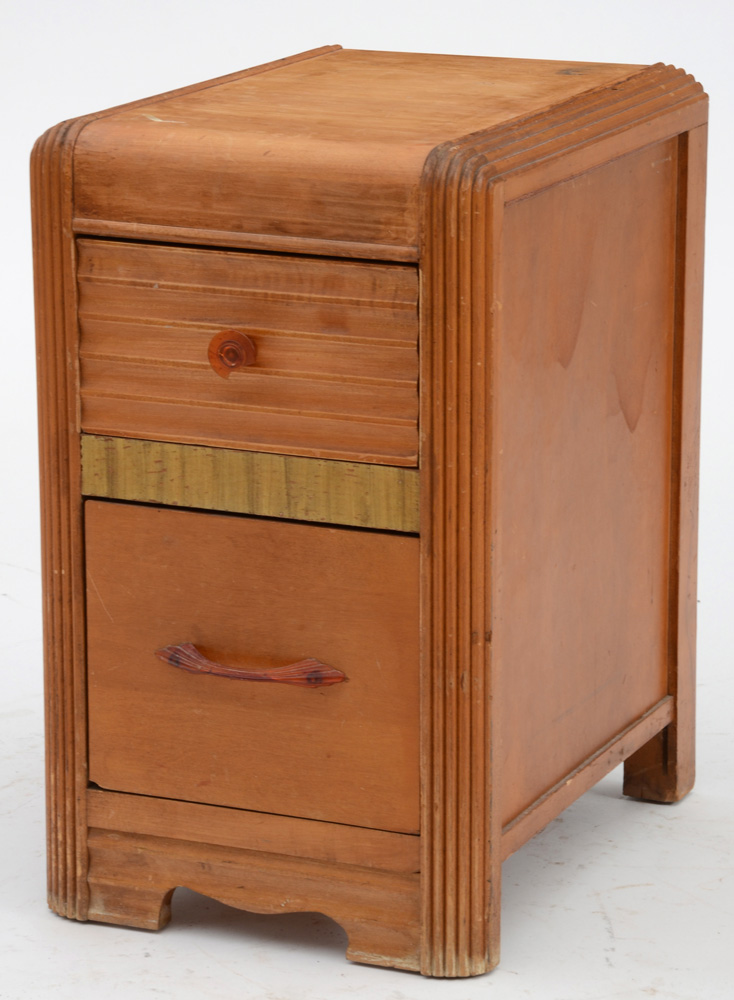 Vintage Art Deco Waterfall Nightstand EBTH