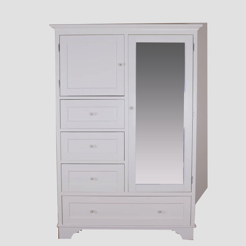 Pottery Barn White Wood Composite Armoire : EBTH