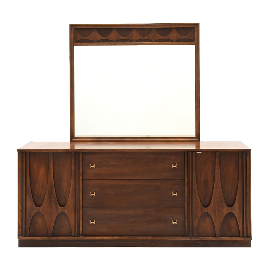 Triple Brasilia Dresser And Mirror By Broyhill Ebth