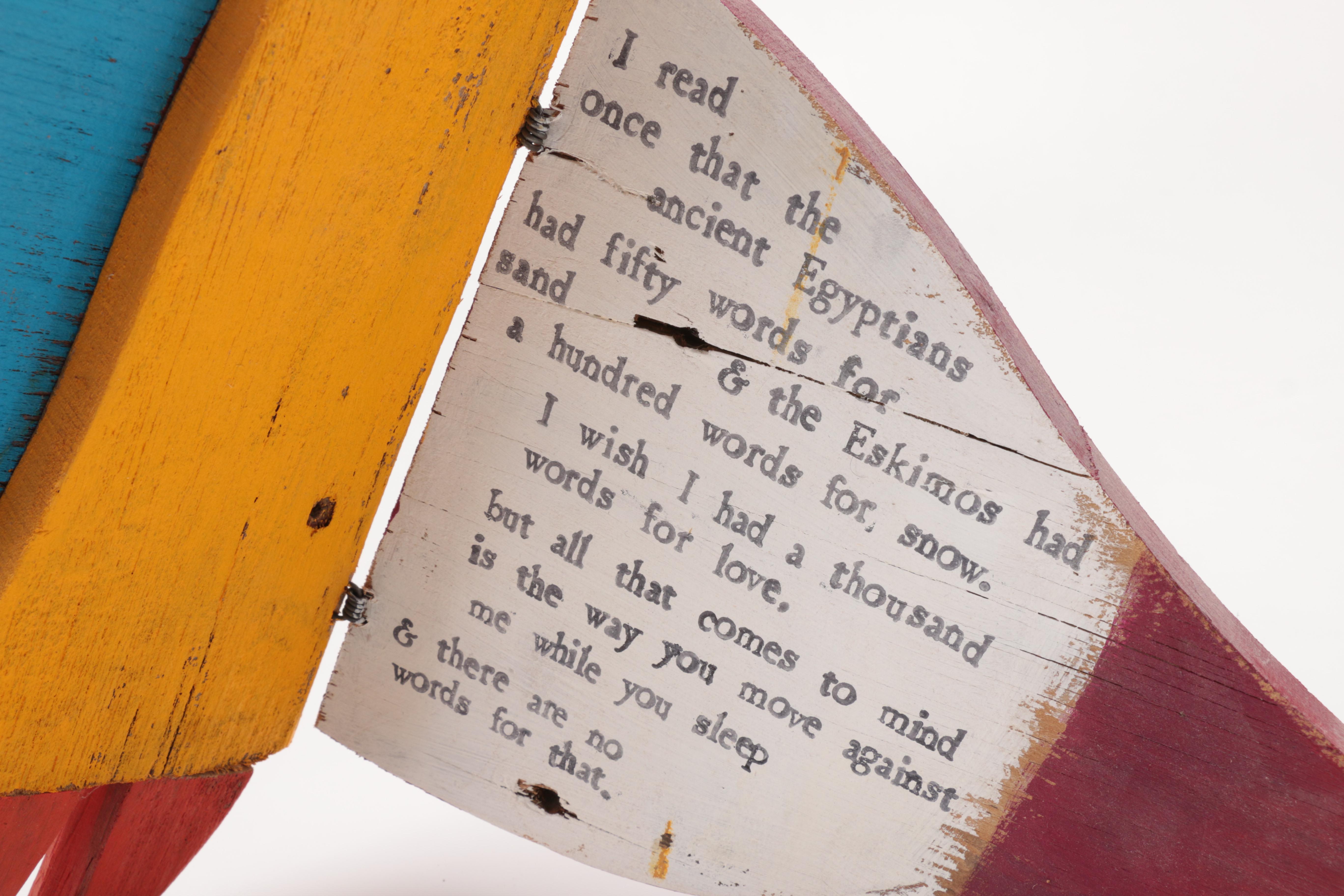 Brian Andreas Limited Edition "No Words" Wooden Sculpture EBTH