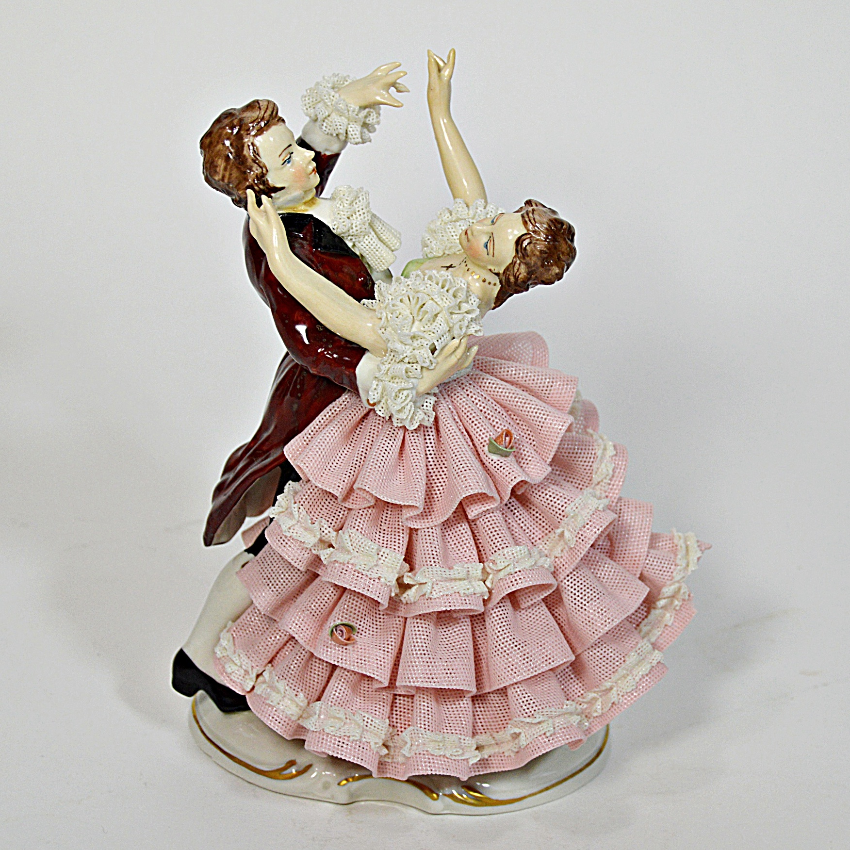 Antique Dresden Porcelain Dancing Couple Figurine EBTH