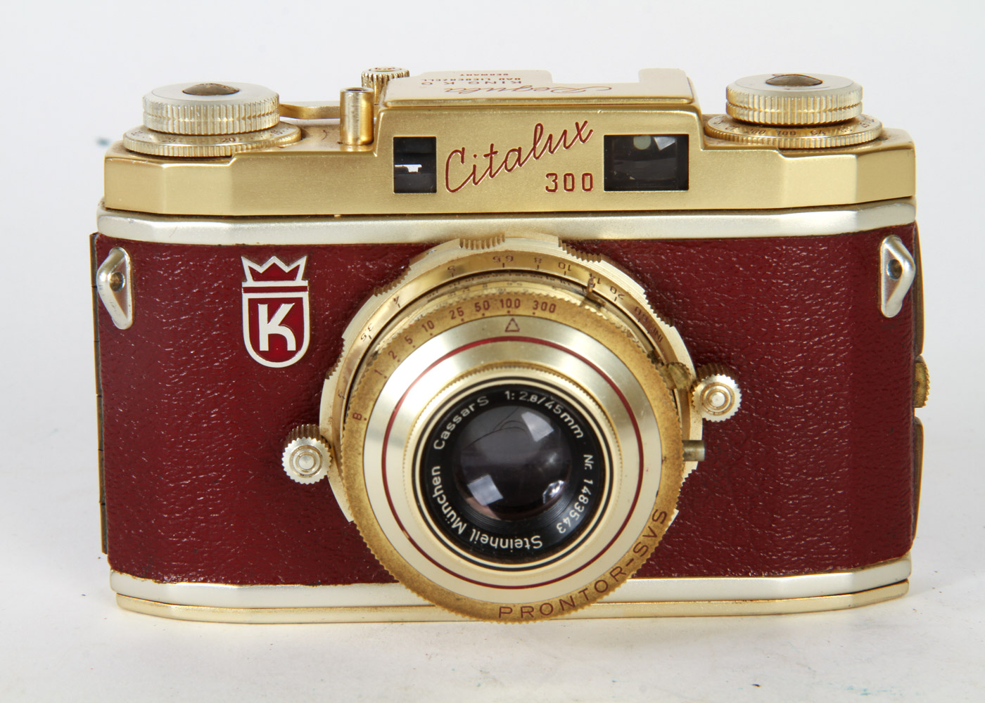 Appareil Photo Regula Citalux 300 King KG - Vintage Avec Gainage Cuir Rouge