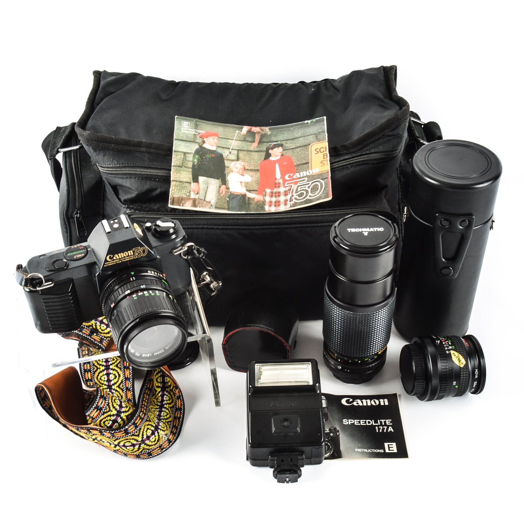 Vintage Canon T50 Film Camera and Lenses EBTH