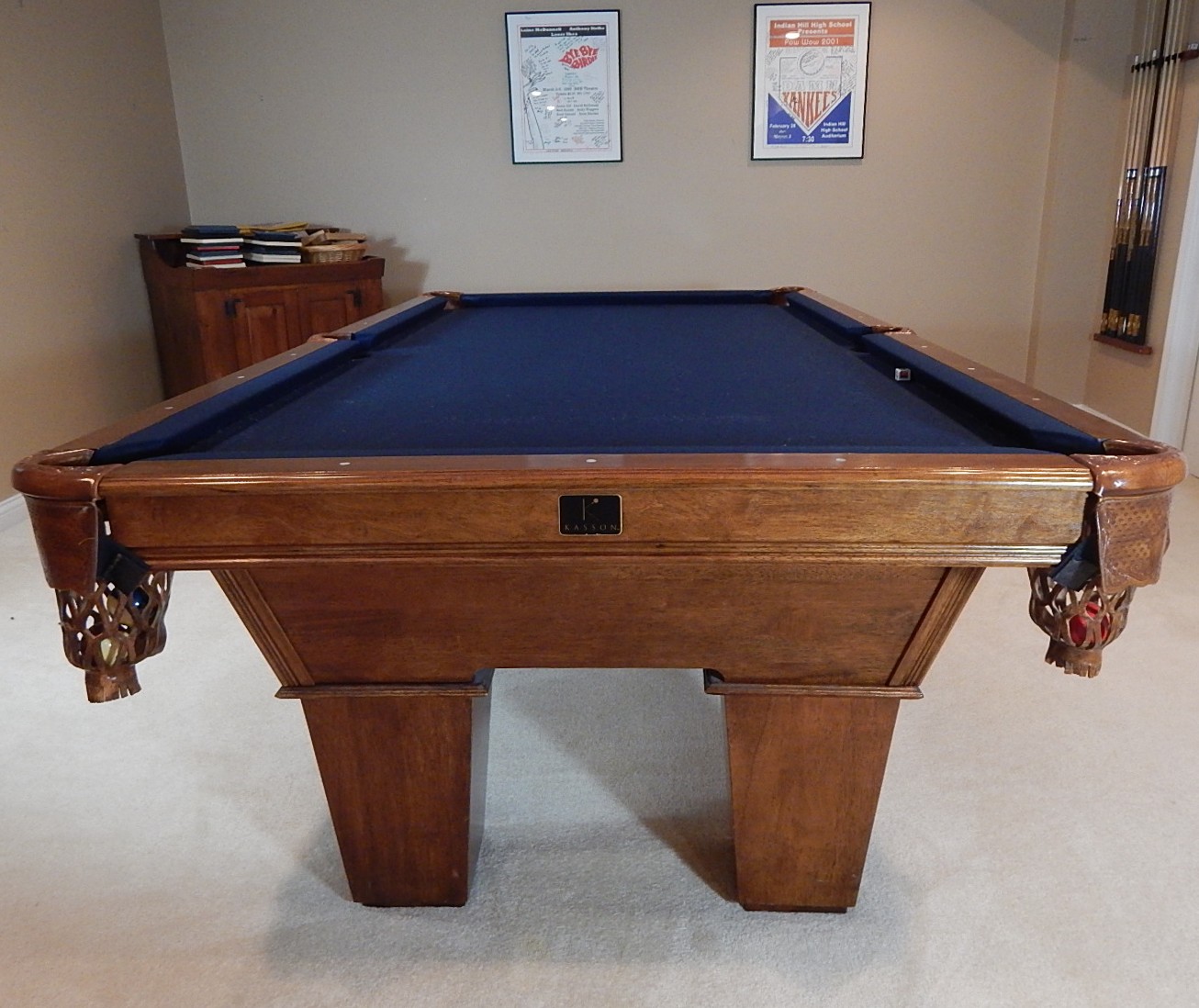 Kasson Oak Pool Table and Accessories EBTH