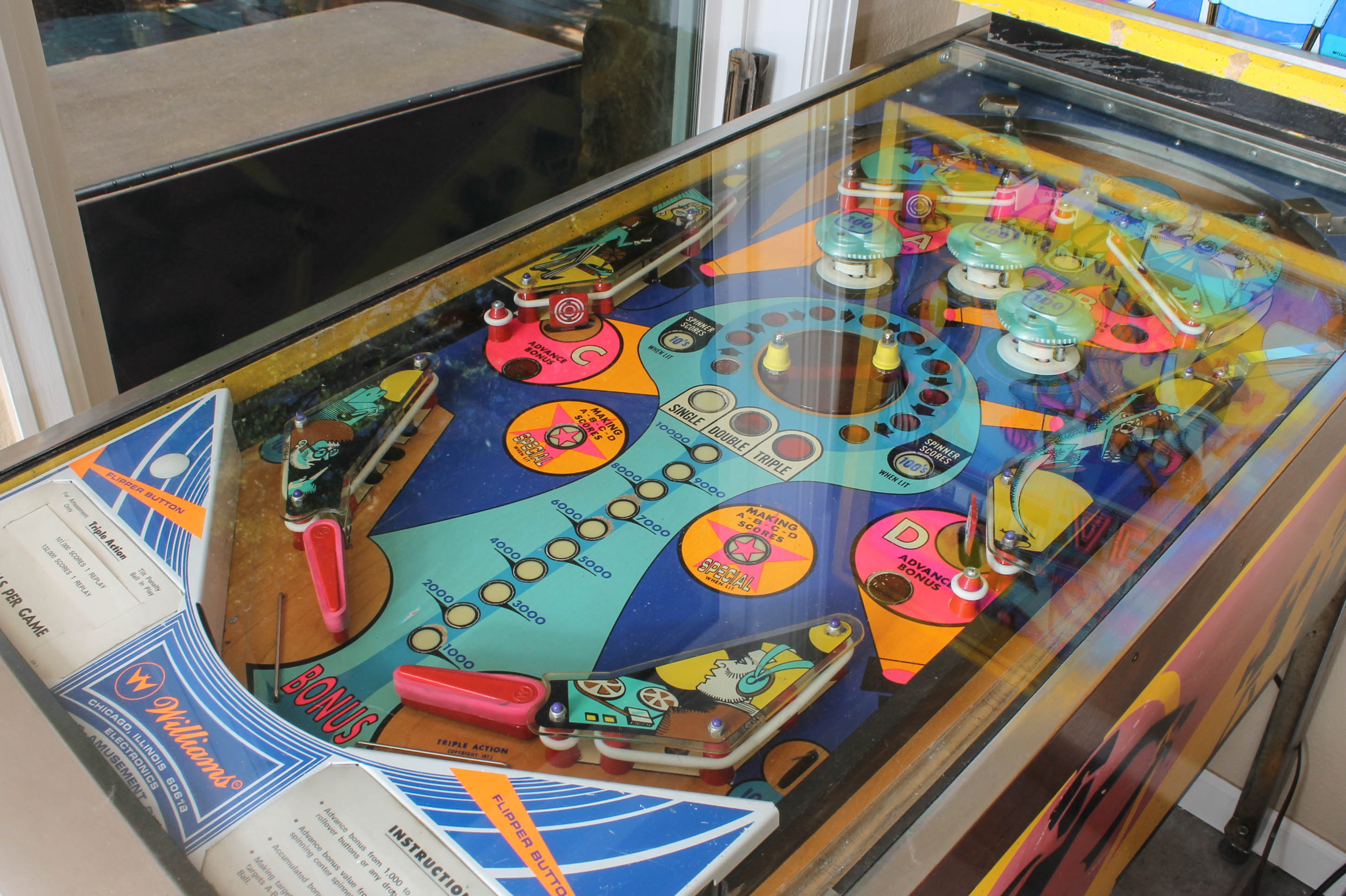 1974 Williams "Triple Action" Pinball Machine EBTH