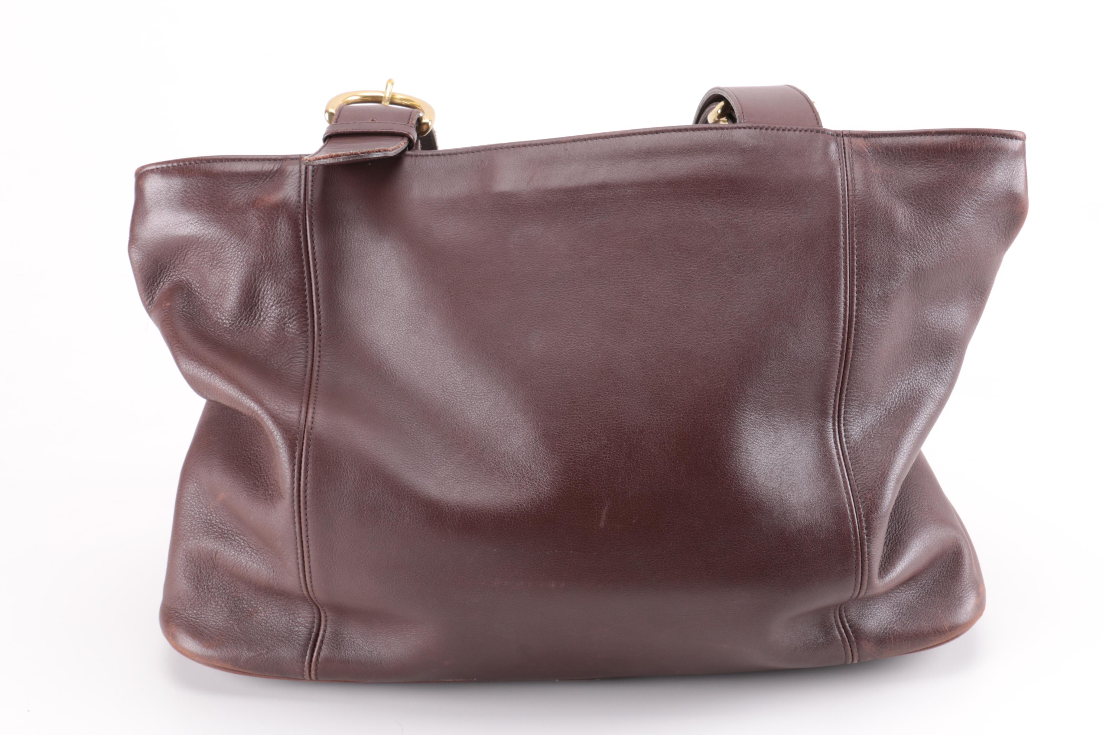 Vintage Coach Brown Leather Tote Bag EBTH