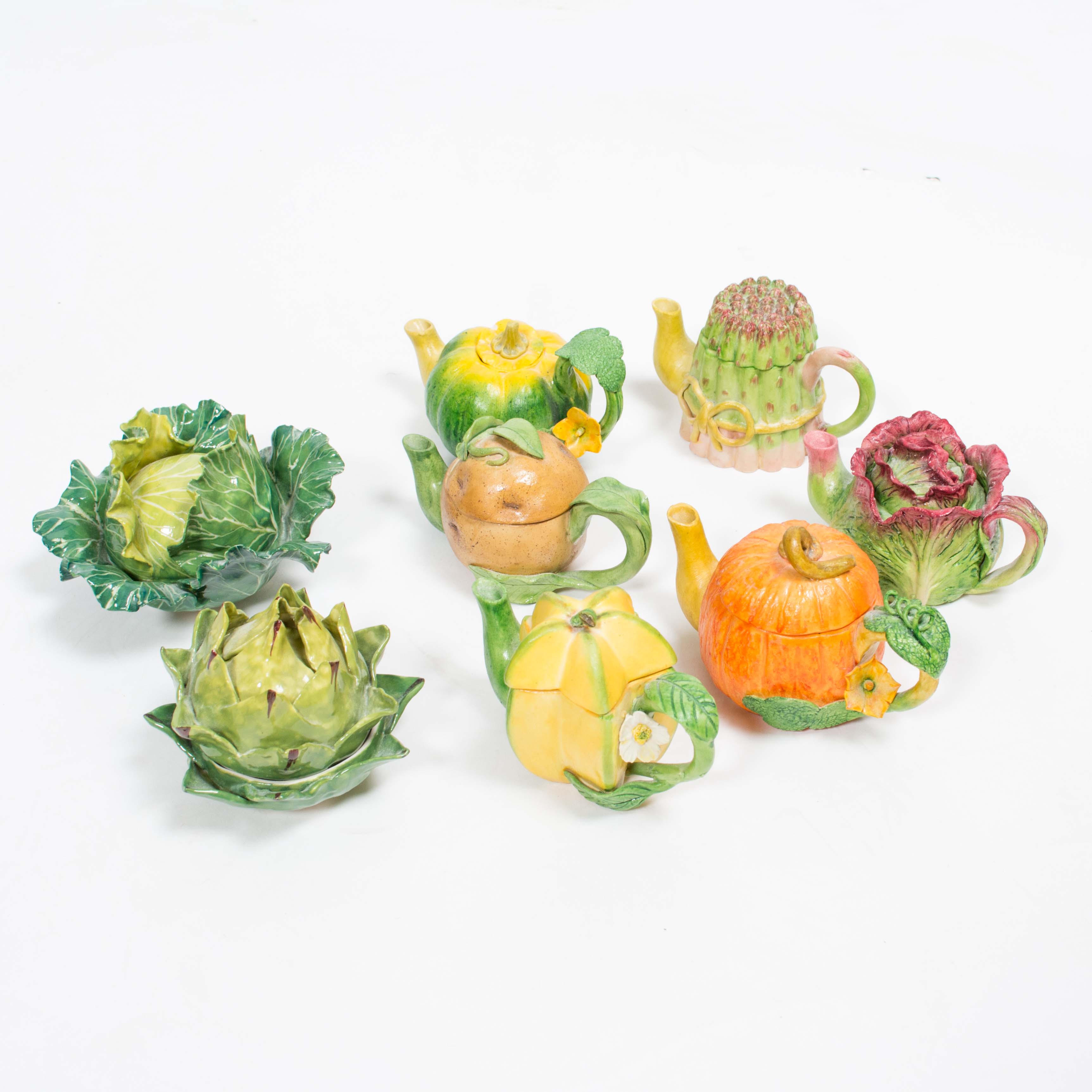 Collection of Miniature Ceramic Vegetable Teapots EBTH