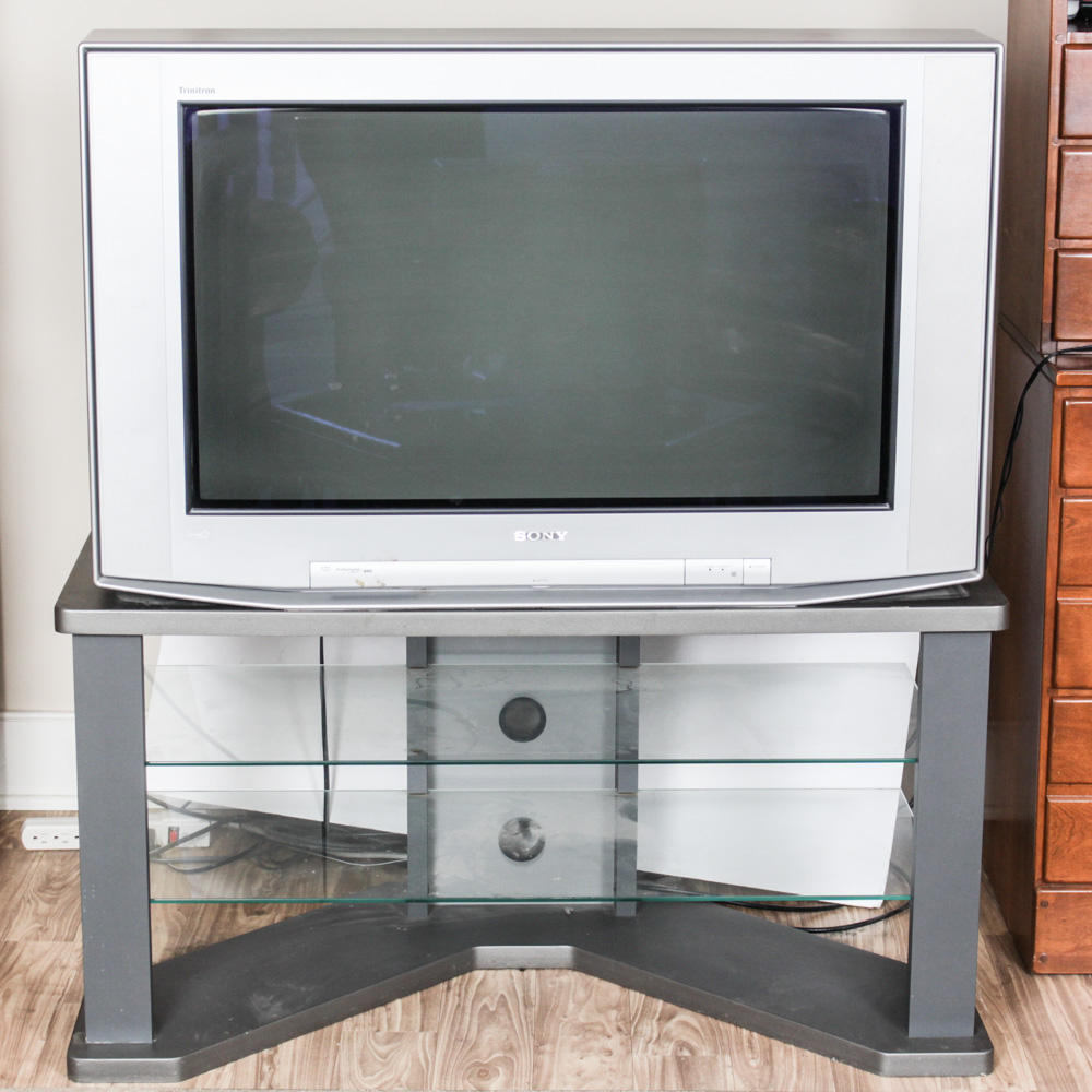 Sony Trinitron CRT Television and Entertainment Stand EBTH