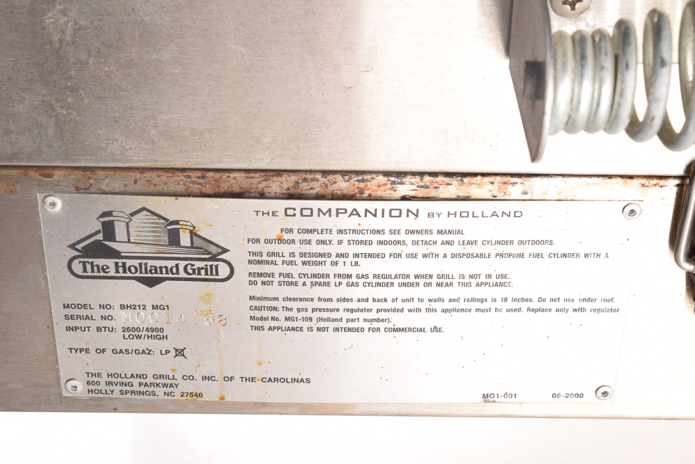 "The Companion" by Holland Portable Grill EBTH