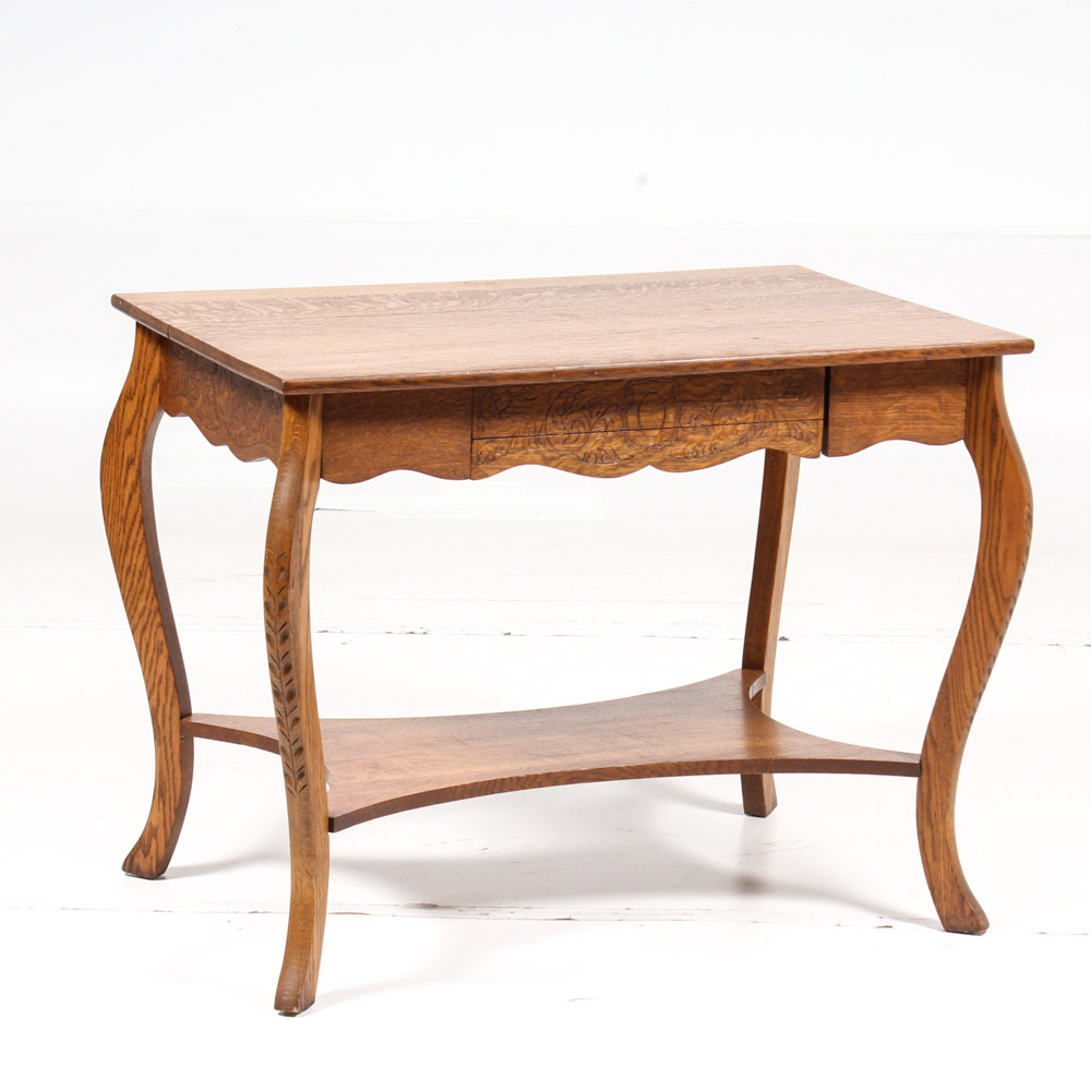 Early 20th Century Oak Library Table by Larkin Co. EBTH