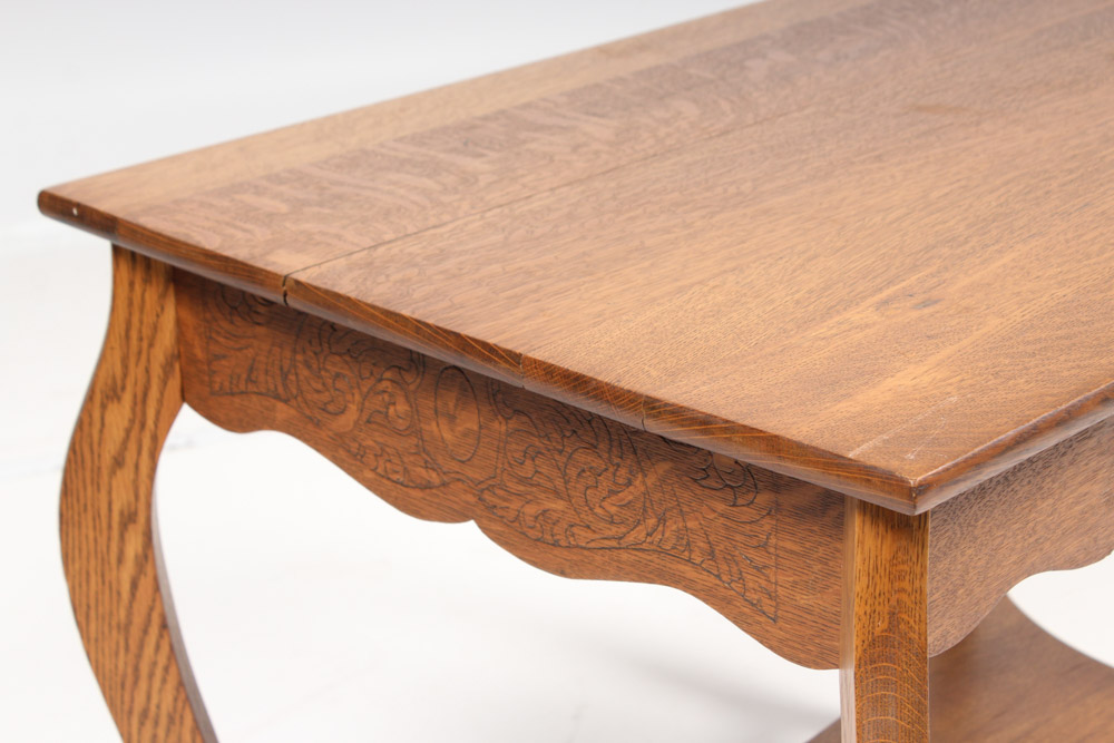 Early 20th Century Oak Library Table by Larkin Co. EBTH