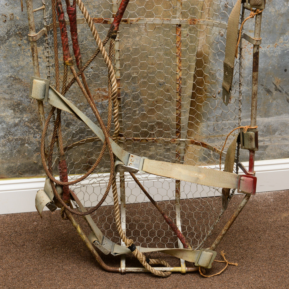 Circa 1940's Portable American Navy Stokes Basket Metal Stretcher EBTH