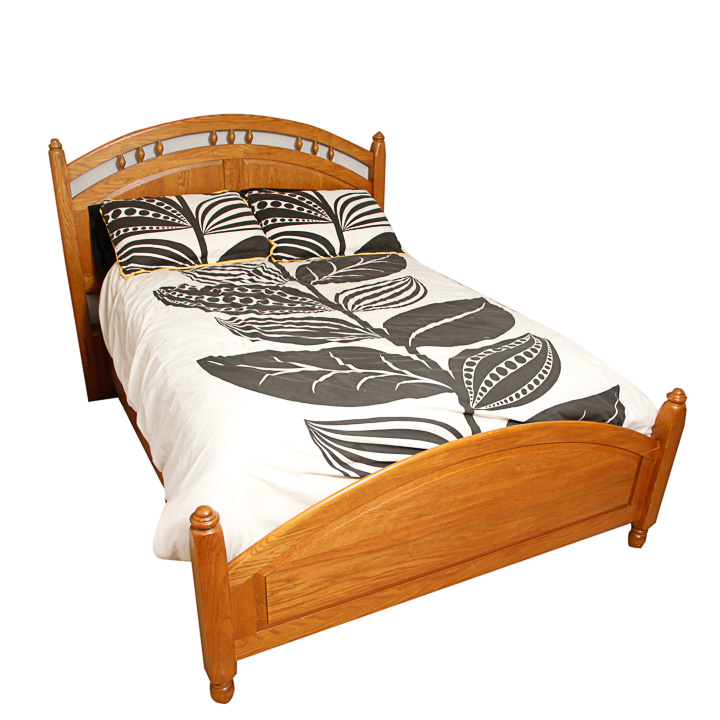 Oak Queen Size Bed Frame EBTH