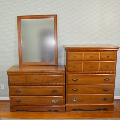 Homestead Dresser And High Boy Dresser By Sears Ebth