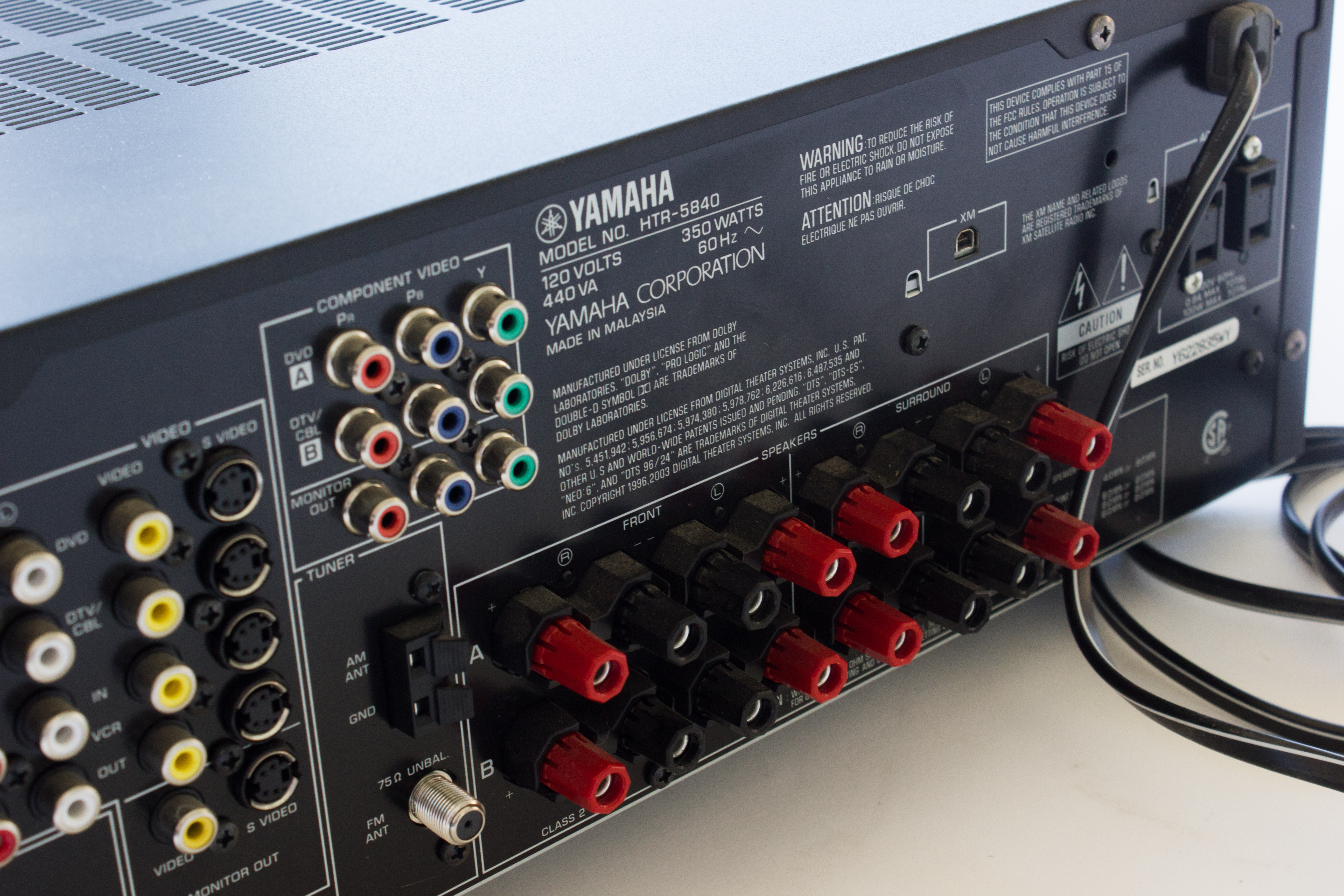 Yamaha HTR5840 AV Surround Receiver EBTH