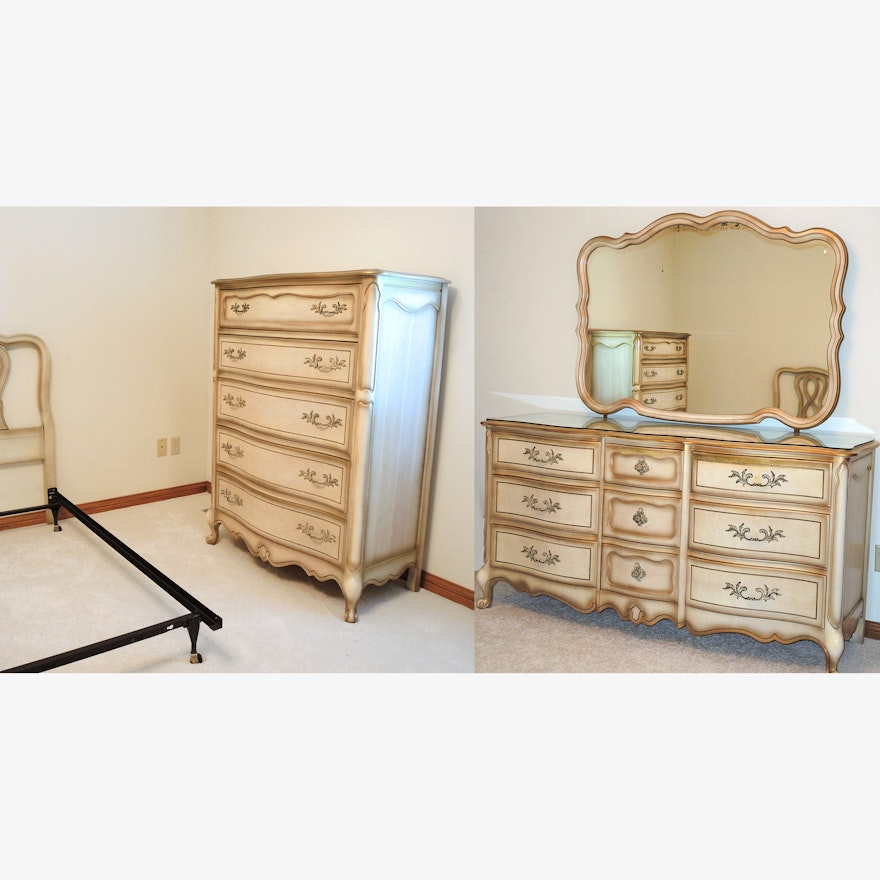 french provincial style bedroom setbassett furniture : ebth