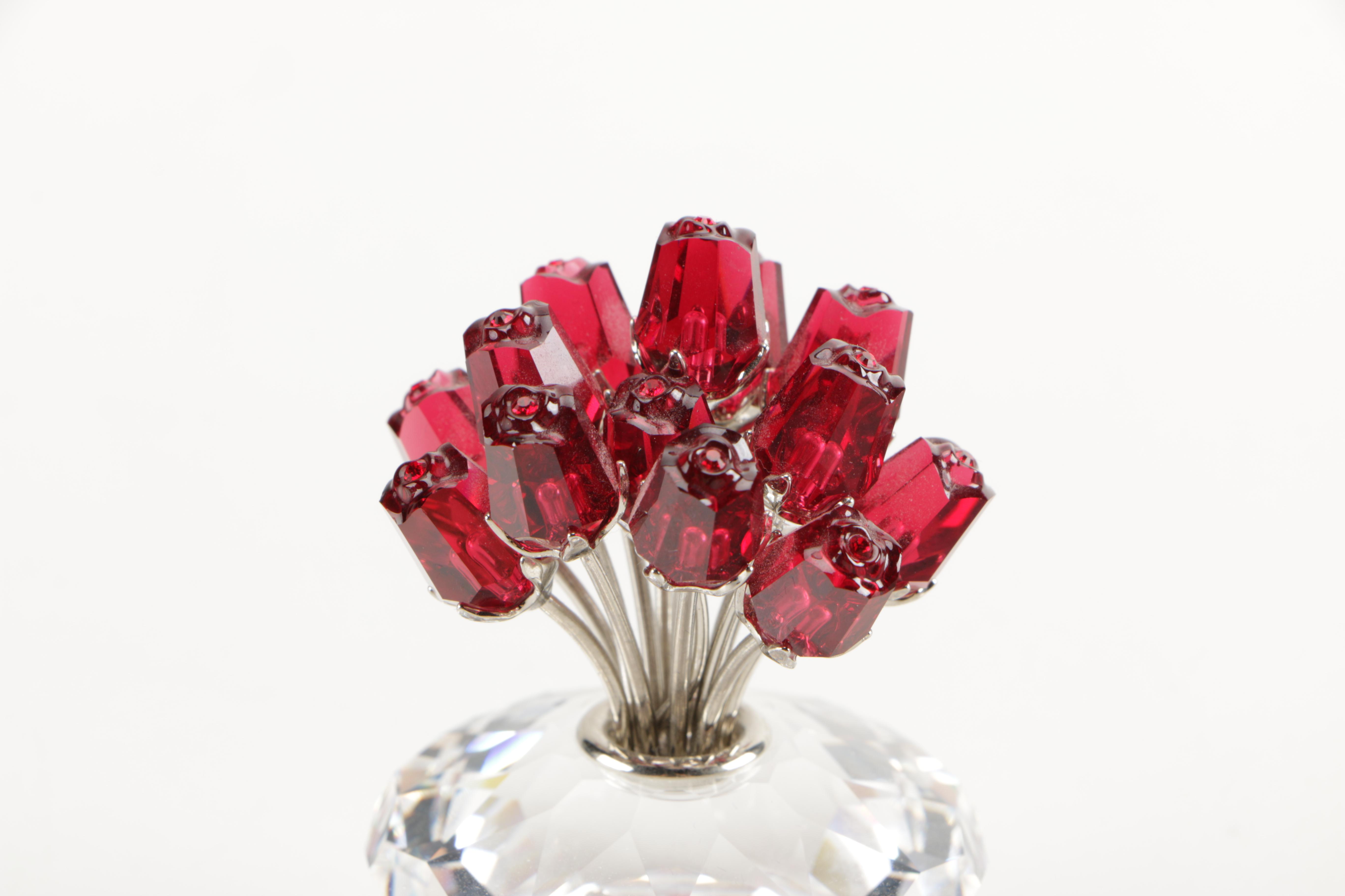 Swarovski Crystal Vase of Roses EBTH