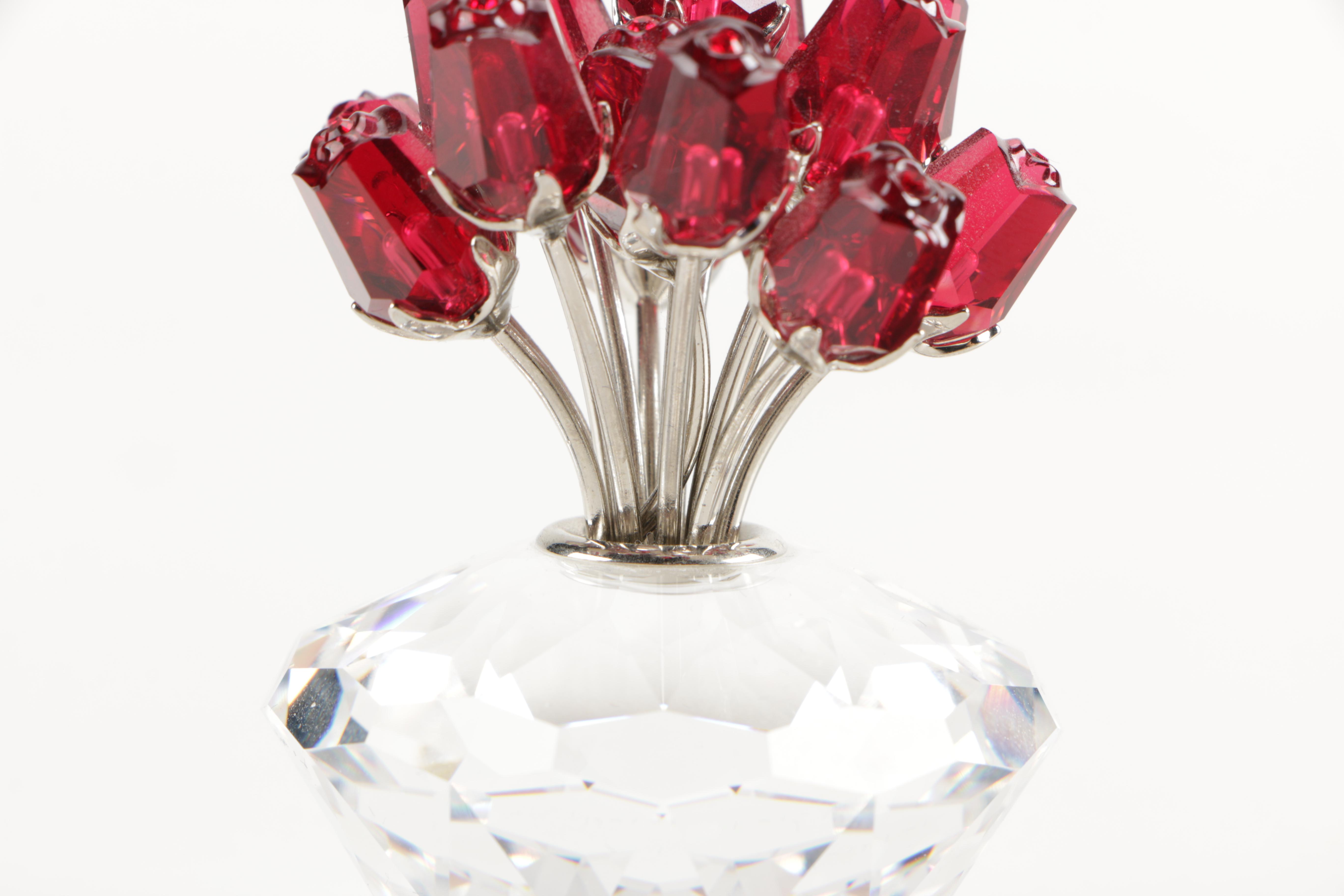 Swarovski Crystal Vase of Roses EBTH