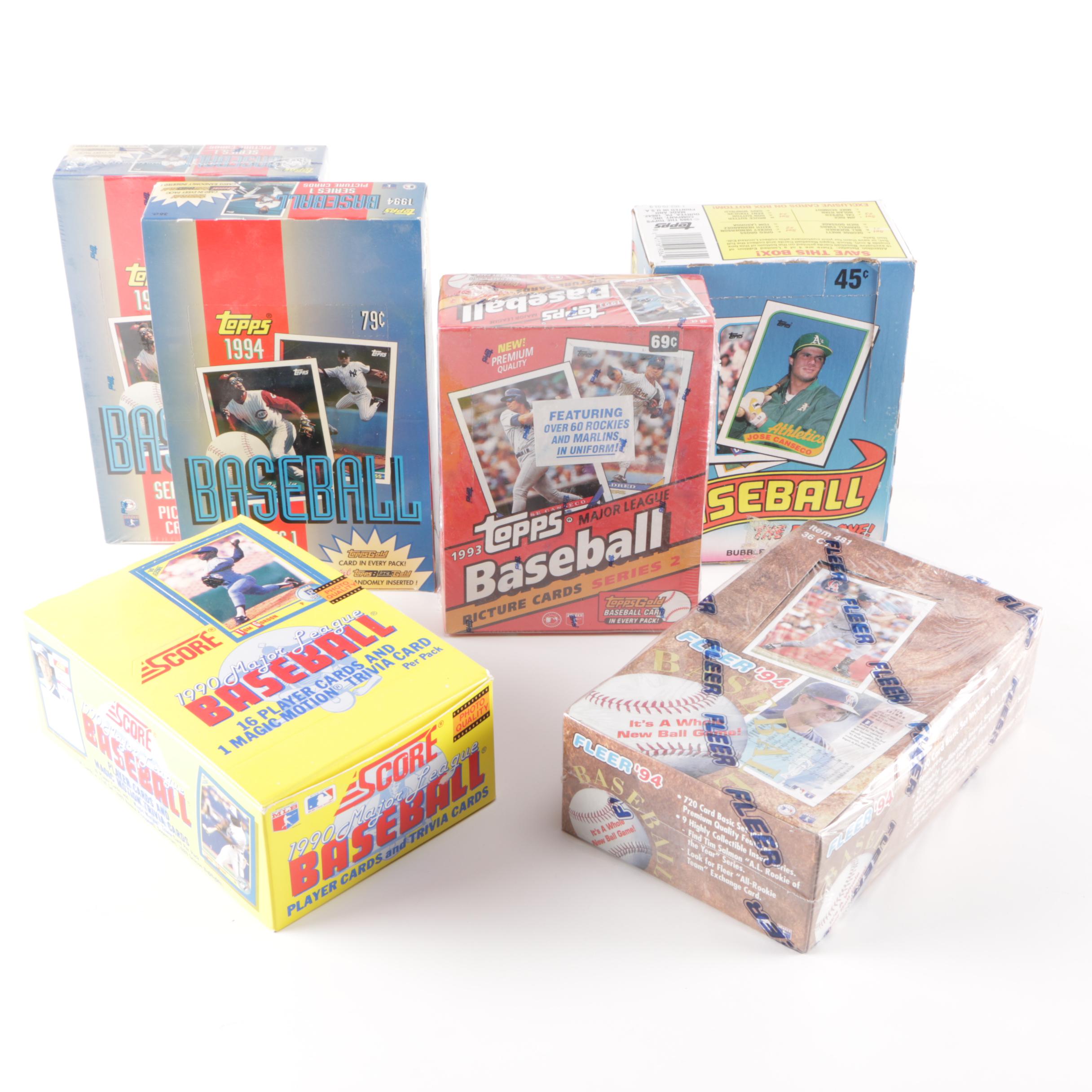Baseball Card Boxes with Unopened Packs EBTH